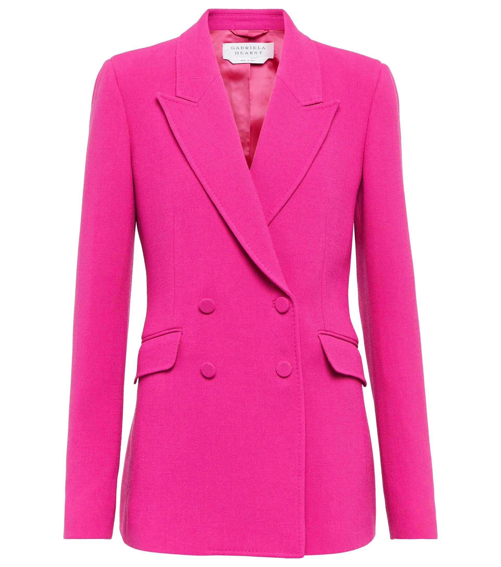 Gabriela Hearst Stephanie Wool Crepe Blazer in Pink | Lyst