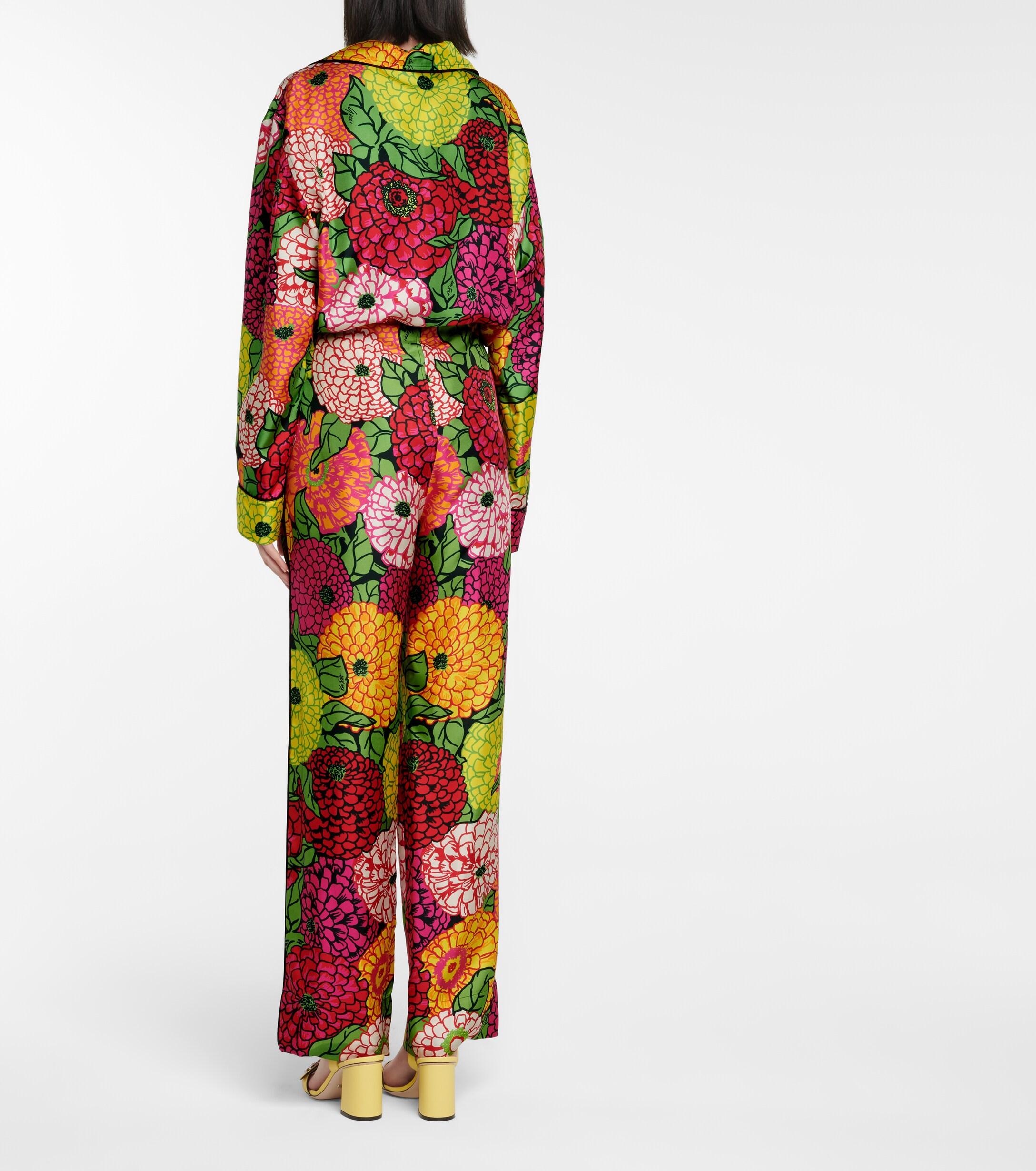 Gucci X Ken Scott Floral Silk Straight 