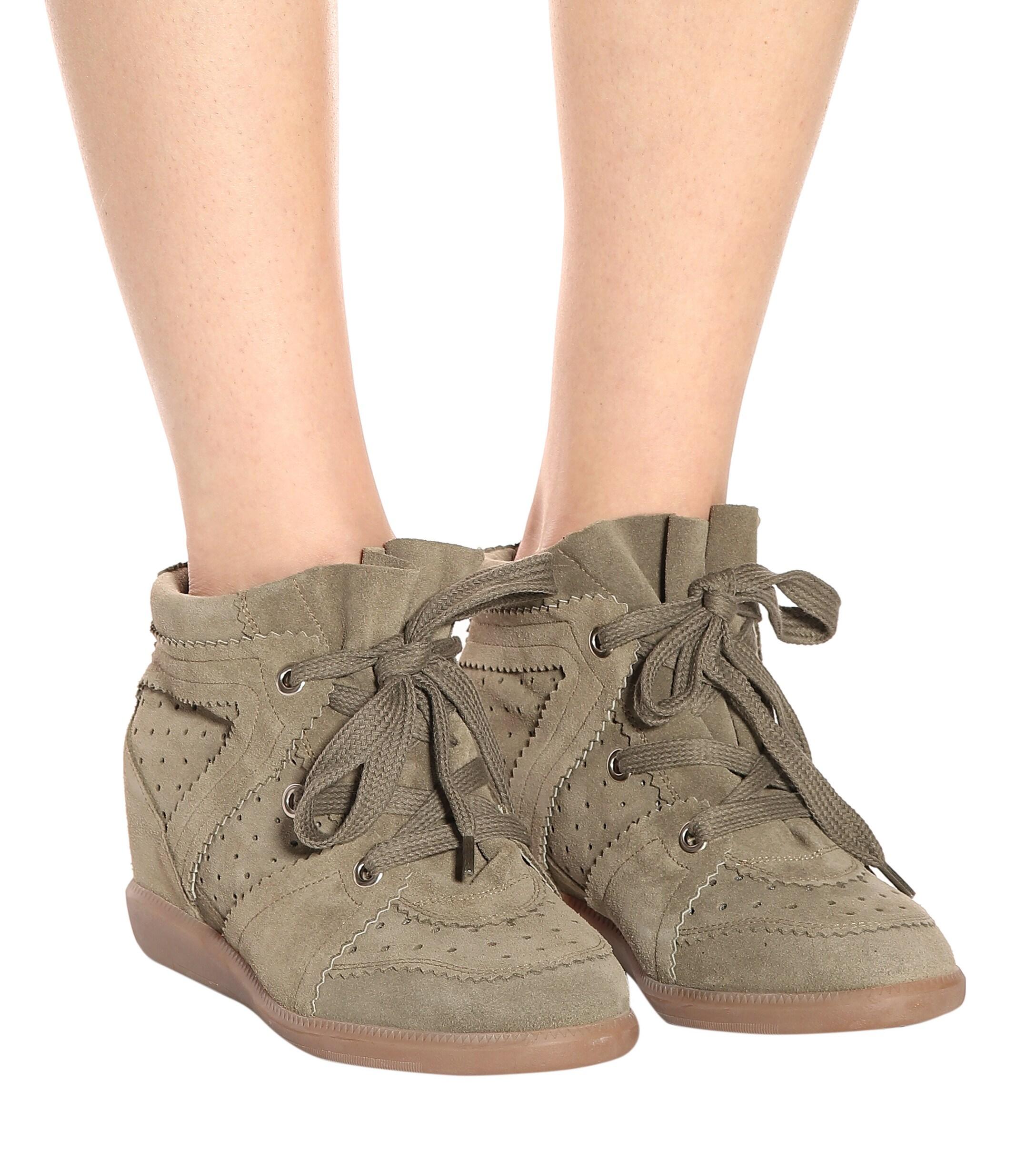 Isabel Marant Bobby Wedge Sneakers Green - Lyst