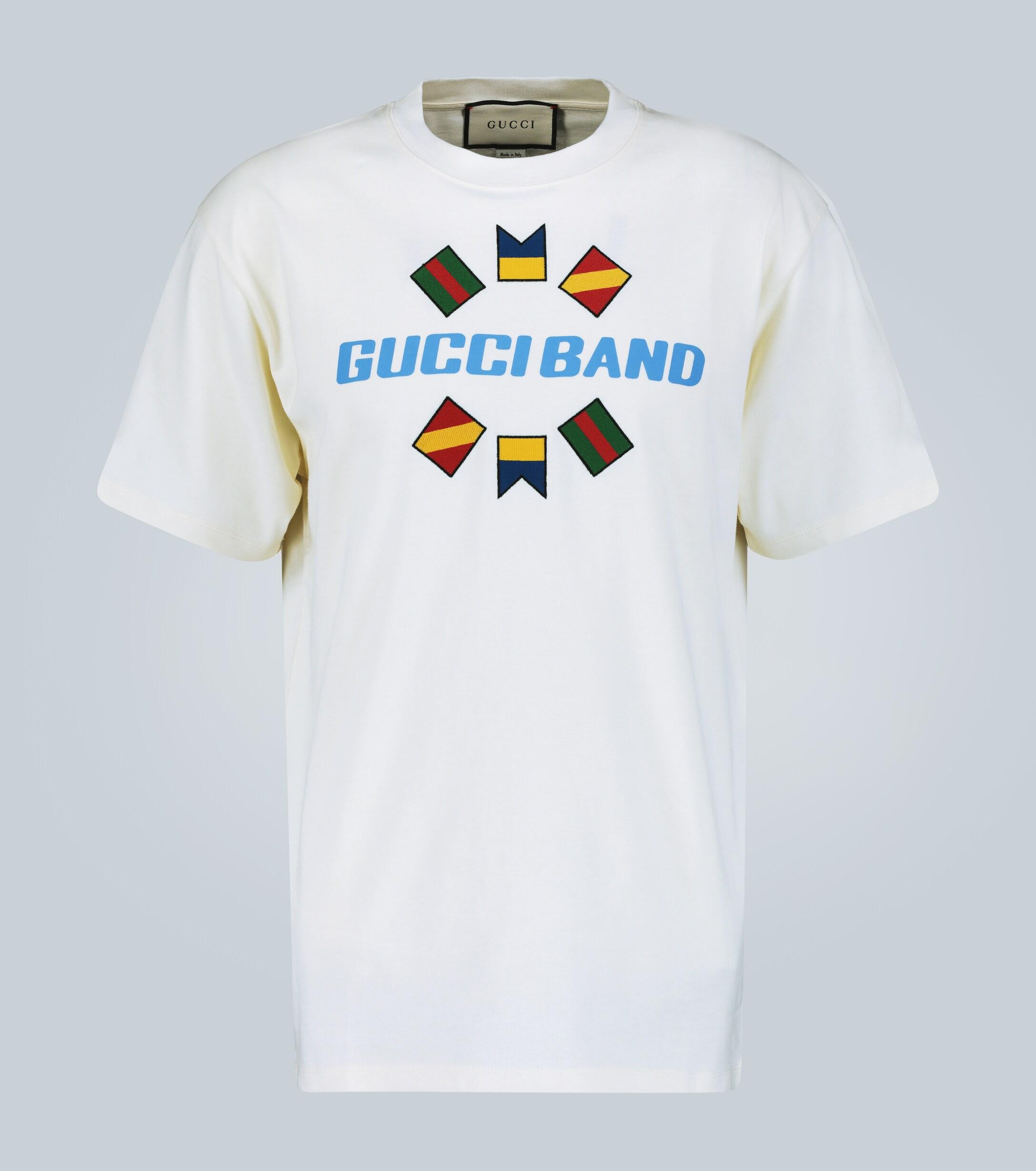 Camiseta Band oversized Gucci de Algodón de color Blanco para hombre | Lyst