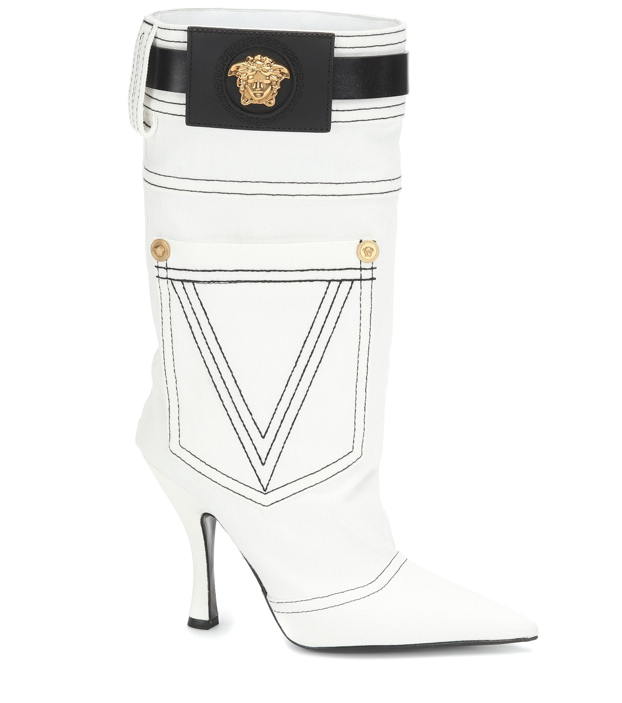 versace white boots