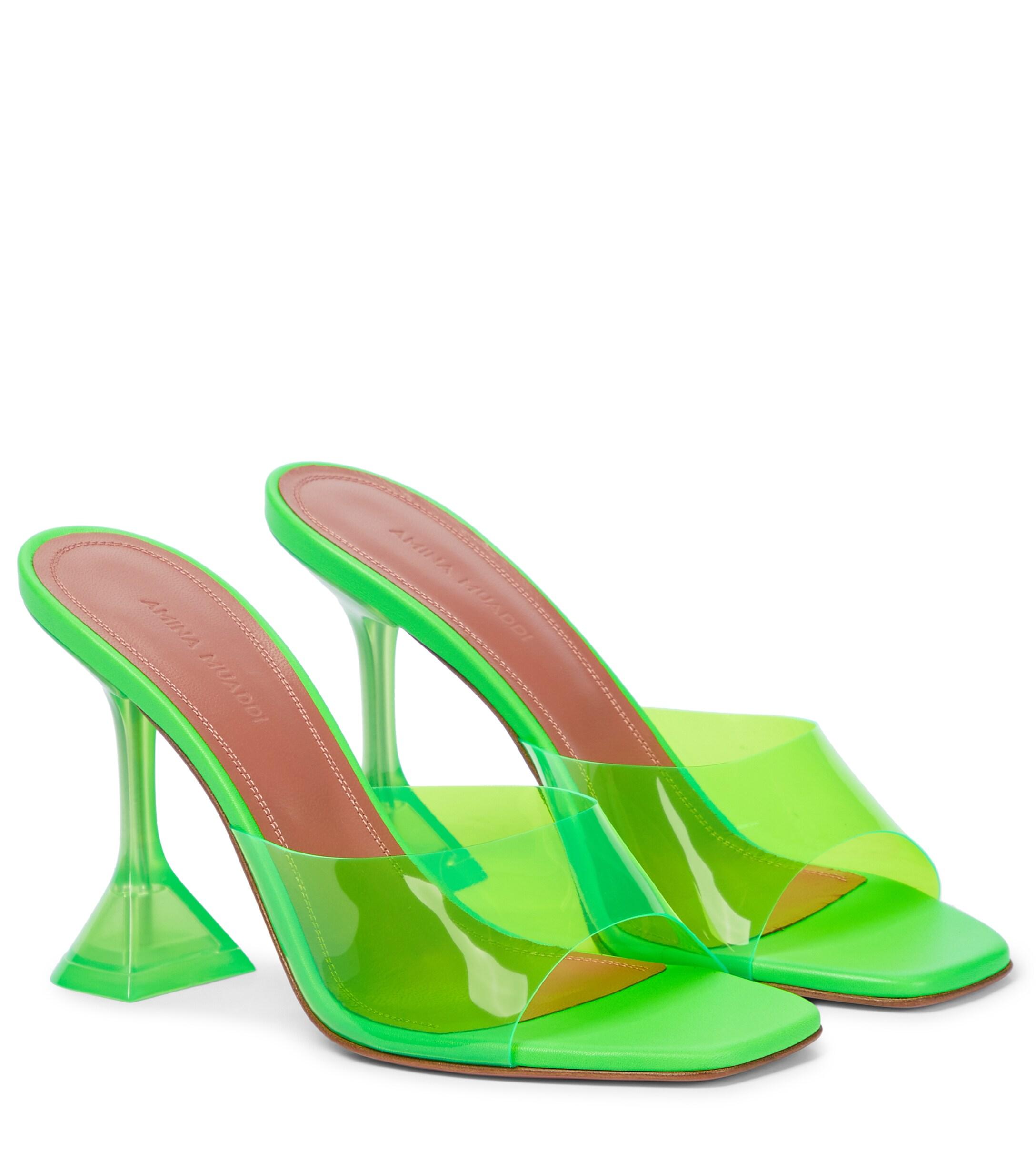 AMINA MUADDI Lupita Pvc Sandals in Green | Lyst