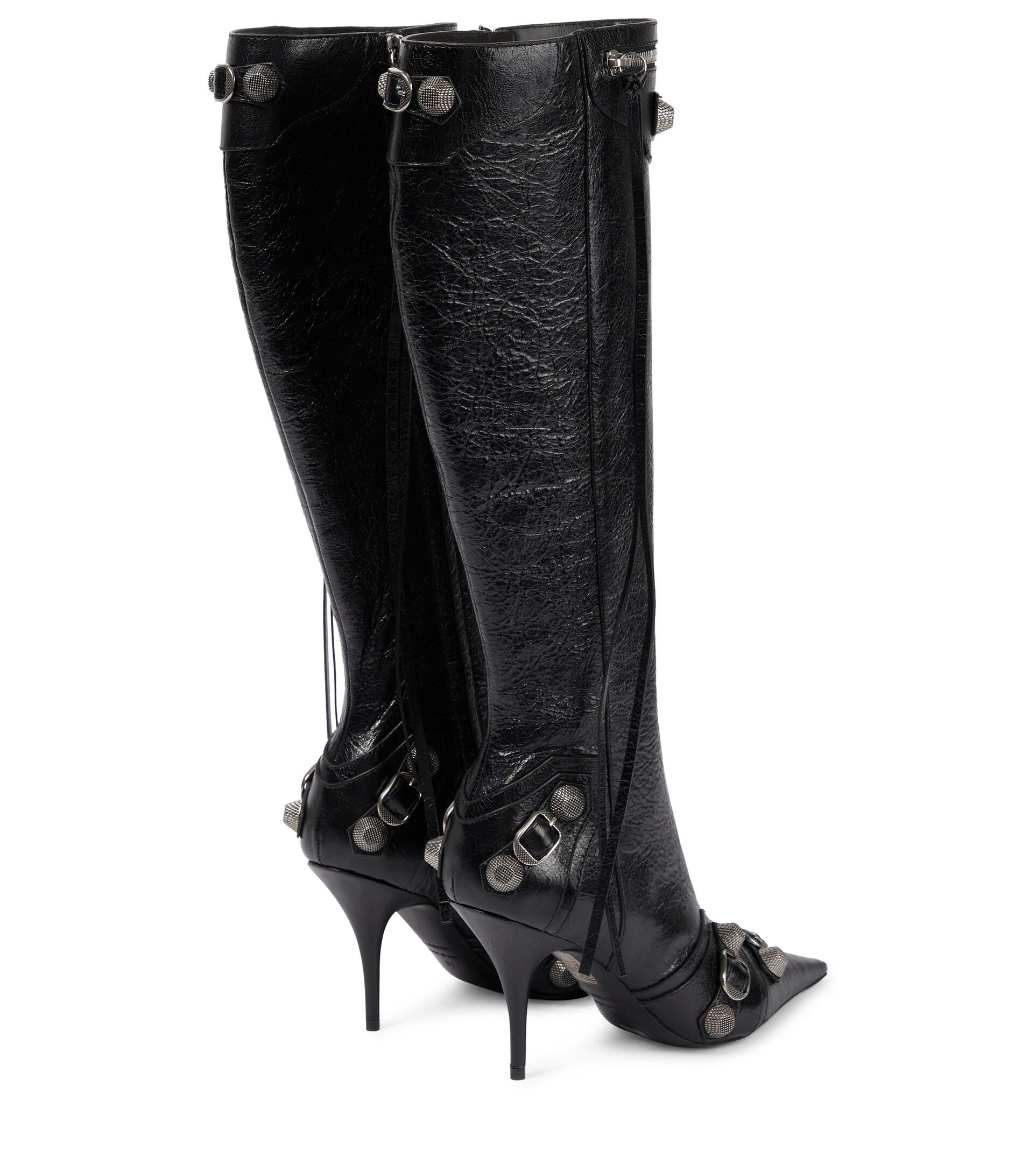 vintage black knee high boots