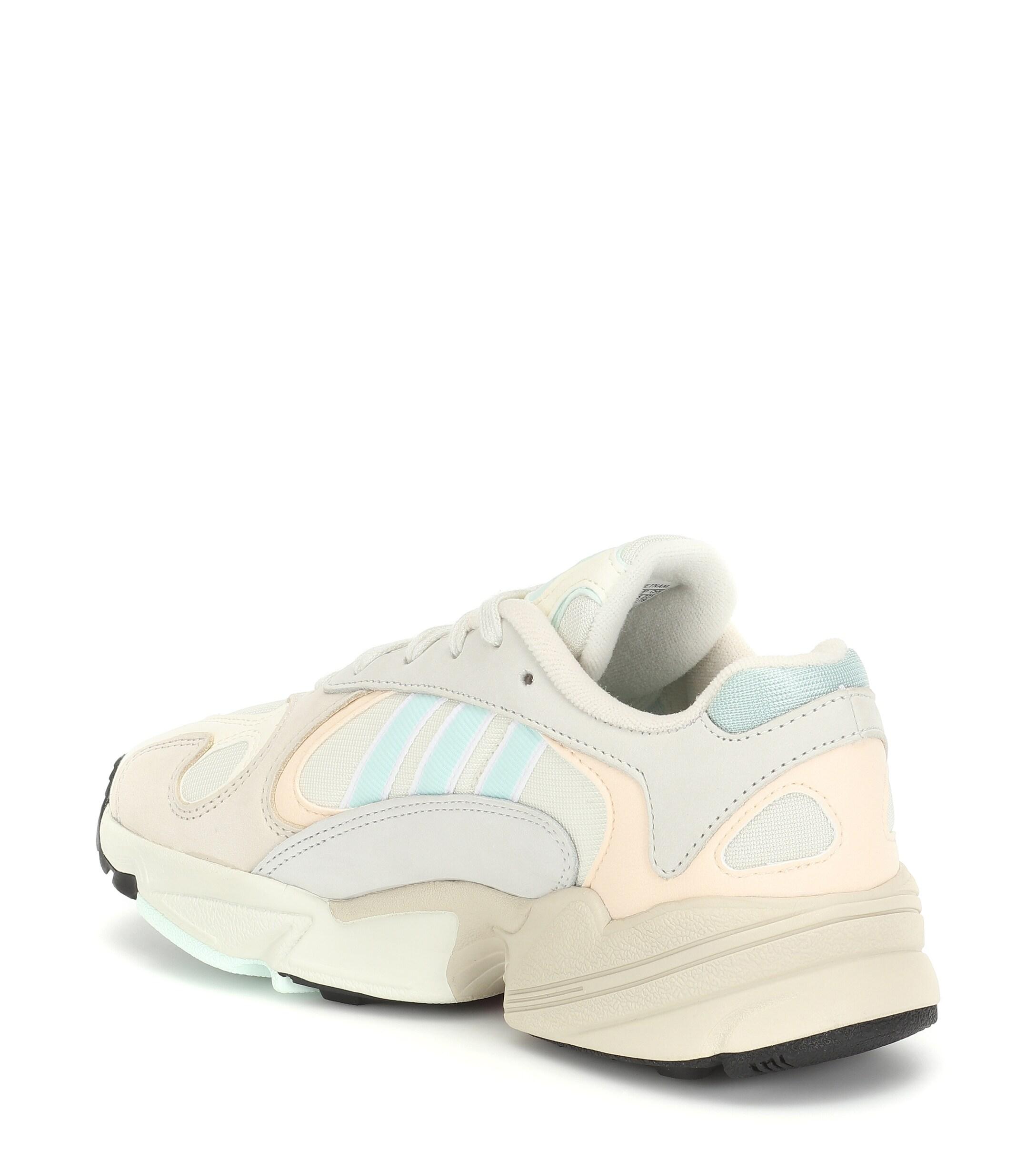 adidas Originals Yung 1 Leather Sneakers in Beige (White) - Lyst
