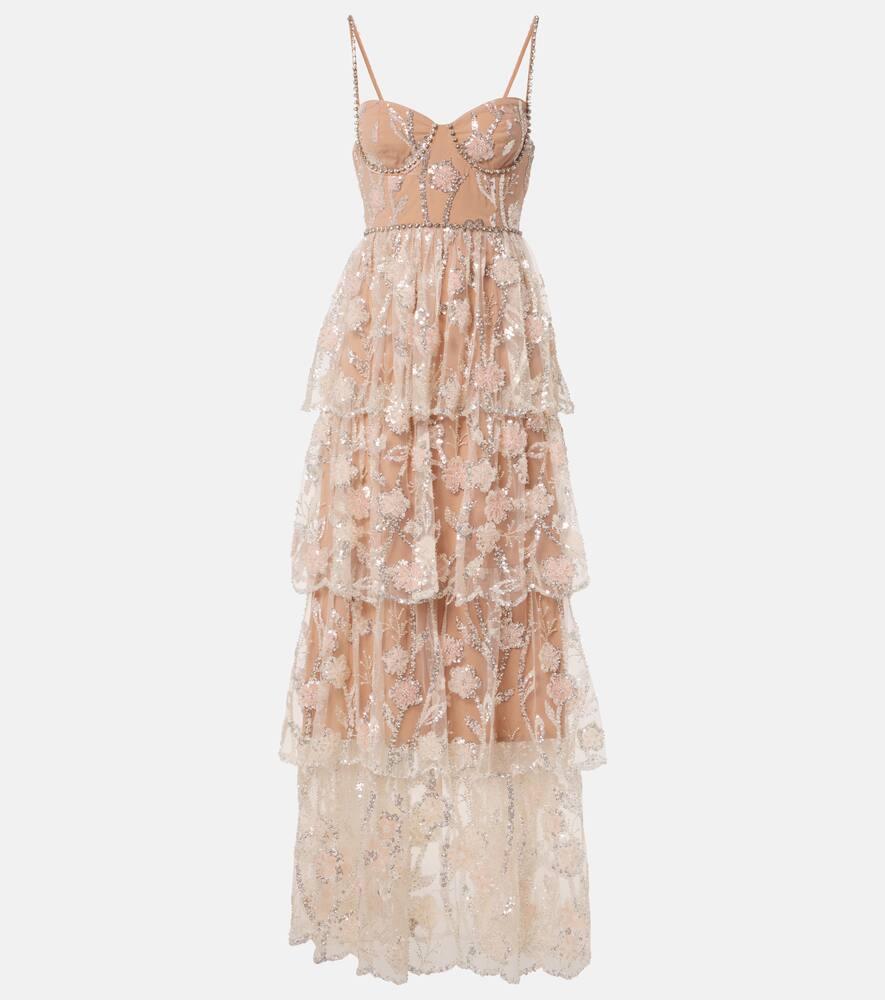 self portrait corset dress Distressed Corset Self-Portrait Denim Maxi Dress - One Size | Miro Misljen