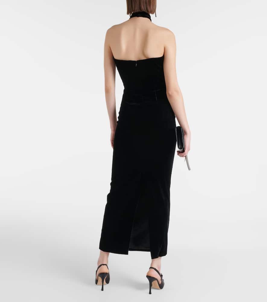alessandra rich black velvet dress Velvet dress with lace bustier  Alessandra Rich