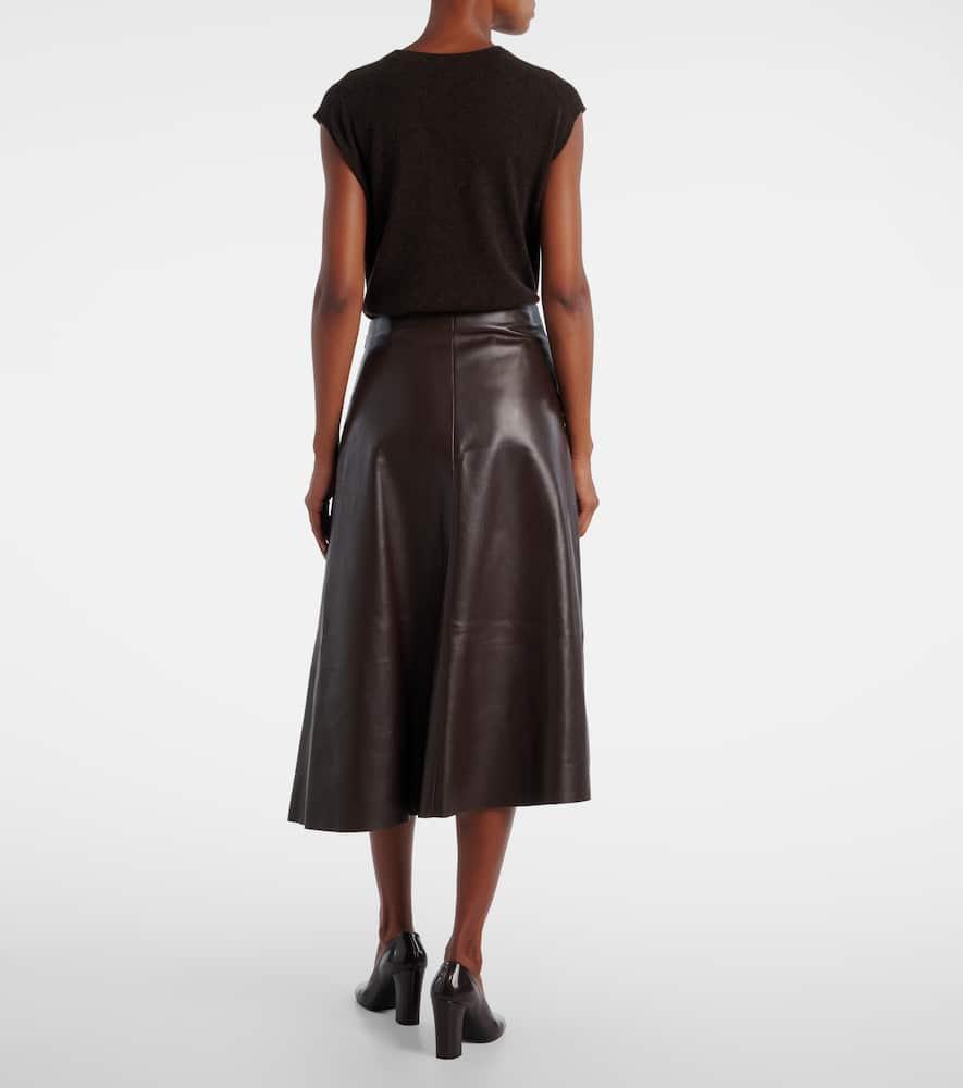 Jupe Midi En Soie Noire The Row MEDELA Taille L - Neuf Avec étiquettes - Satin