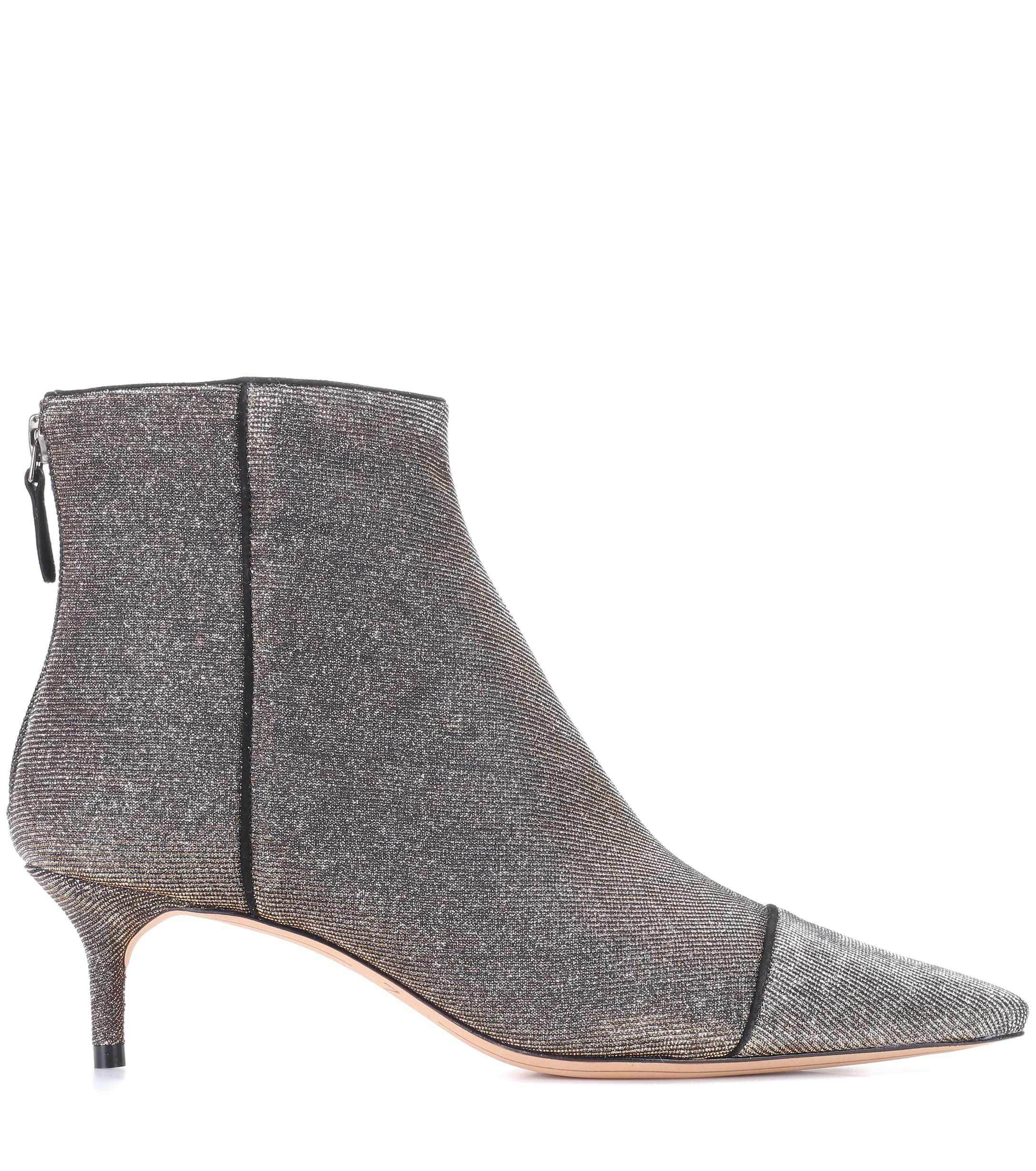 metallic shimmer booties