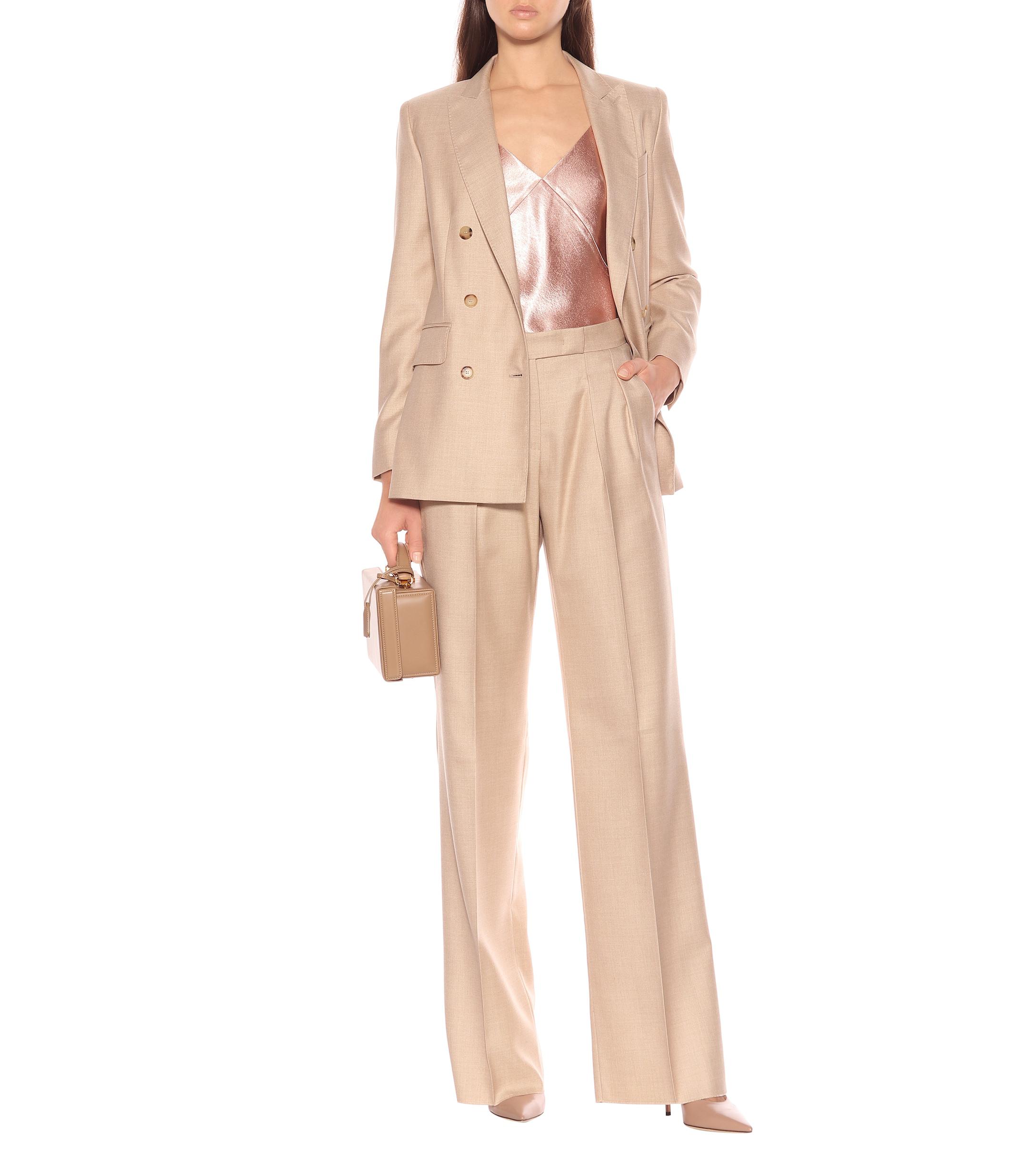 Max Mara Luigi Camel And Silk Straight 