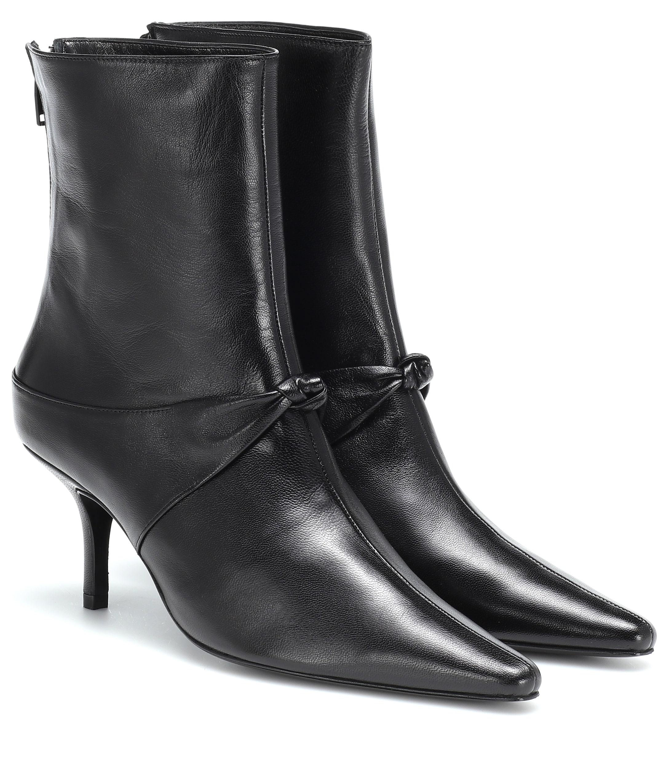 Dorateymur Leather Groupie Knot Boots in Black Lyst