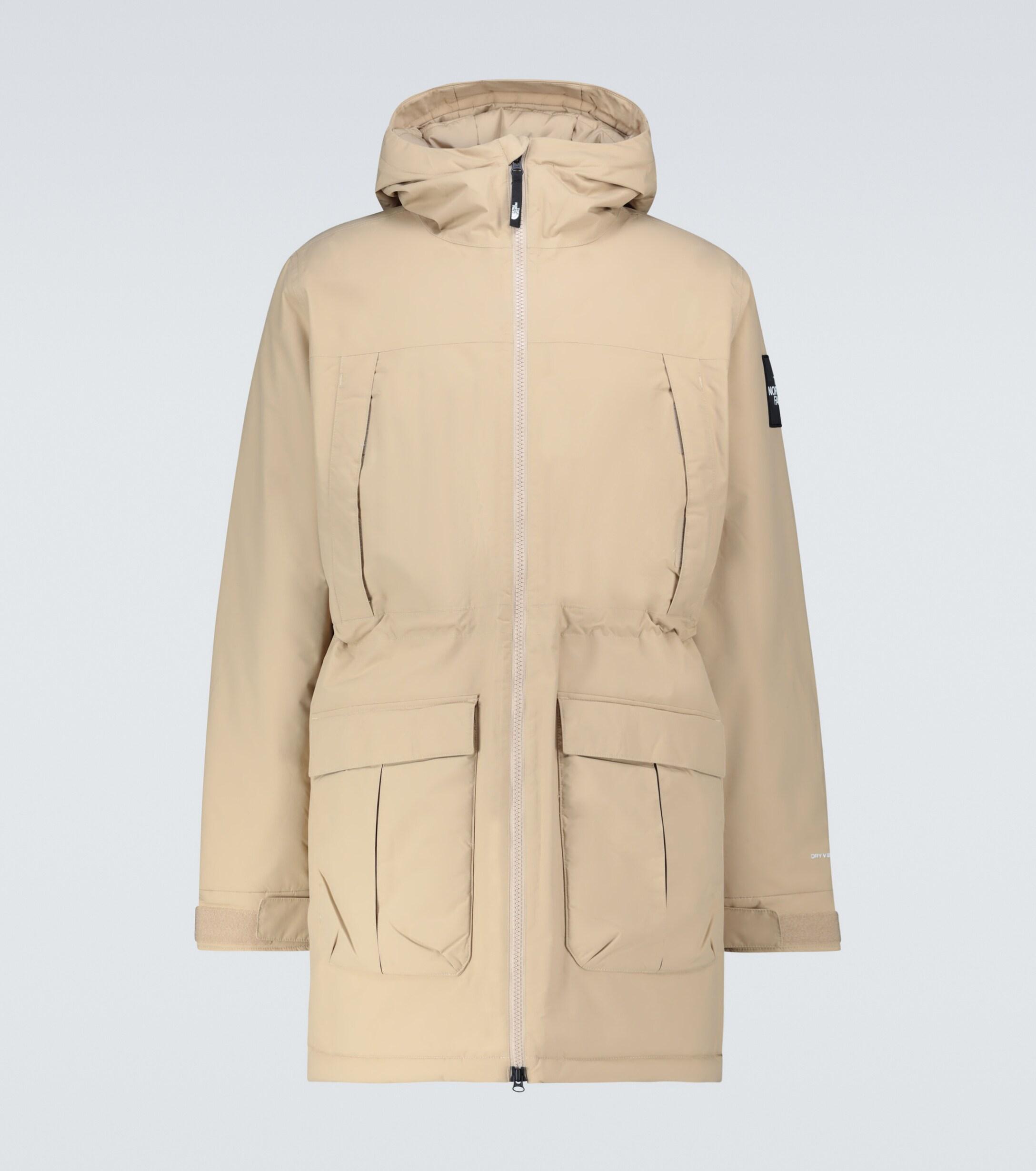 north face beige parka