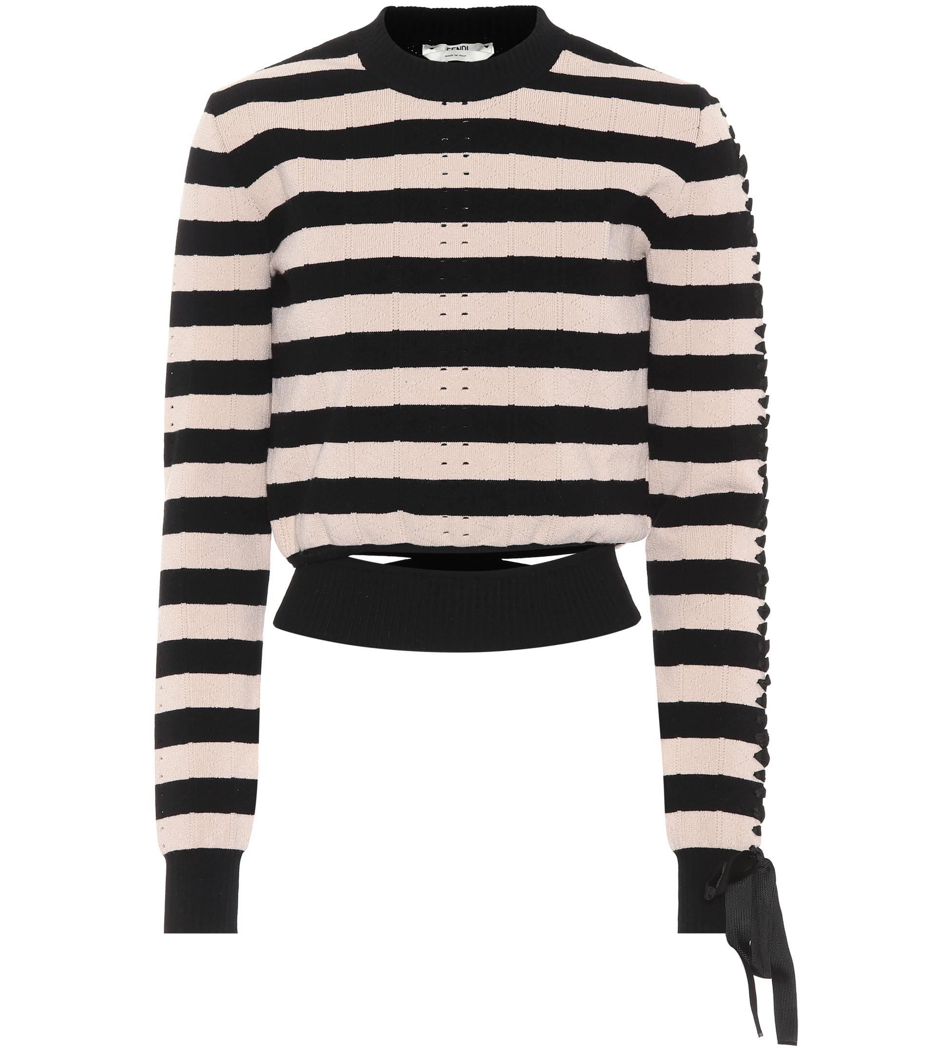 Fendi Synthetic Striped Sweater in 