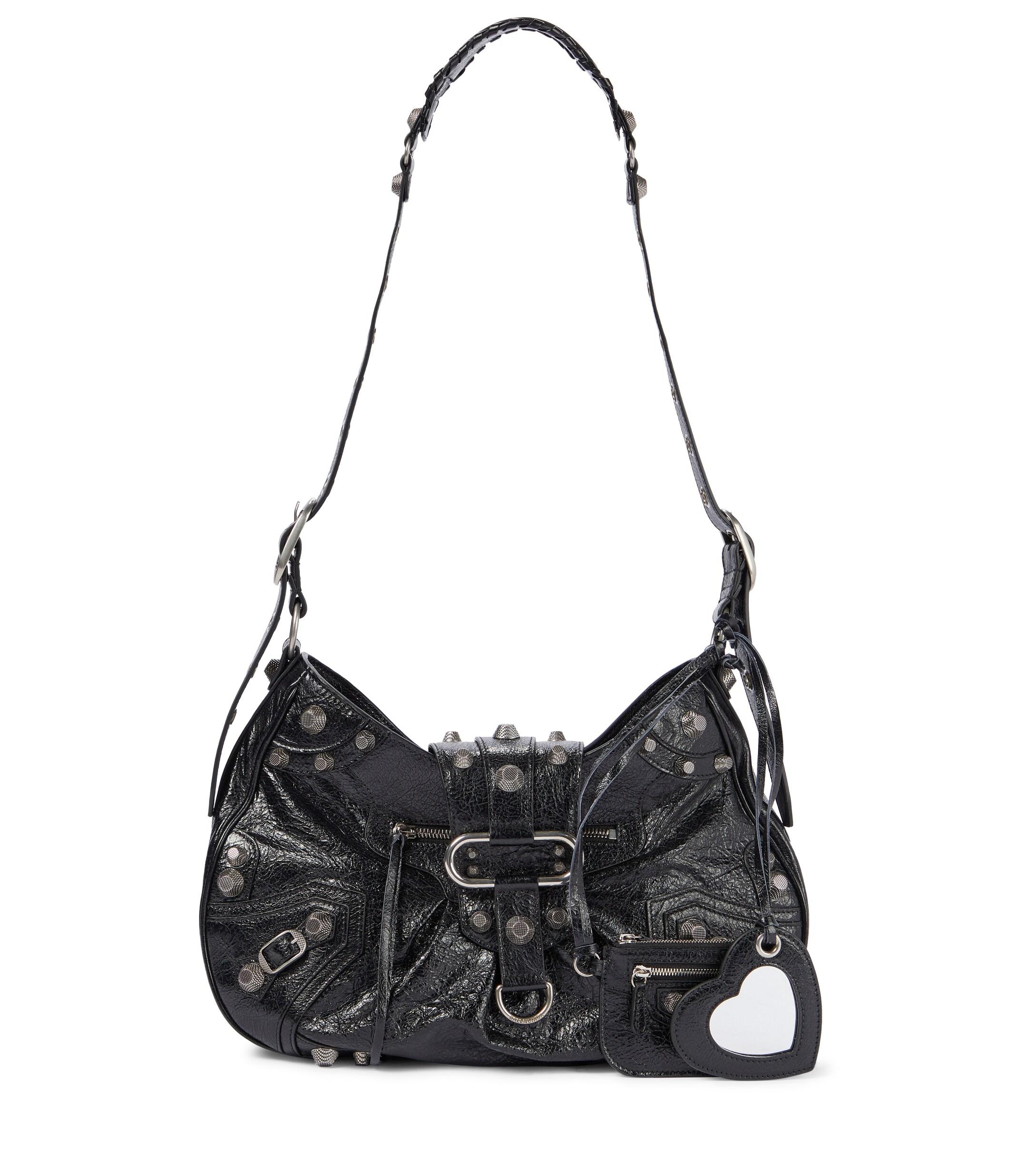 Balenciaga Le Cagole Medium Leather Shoulder Bag in Black | Lyst