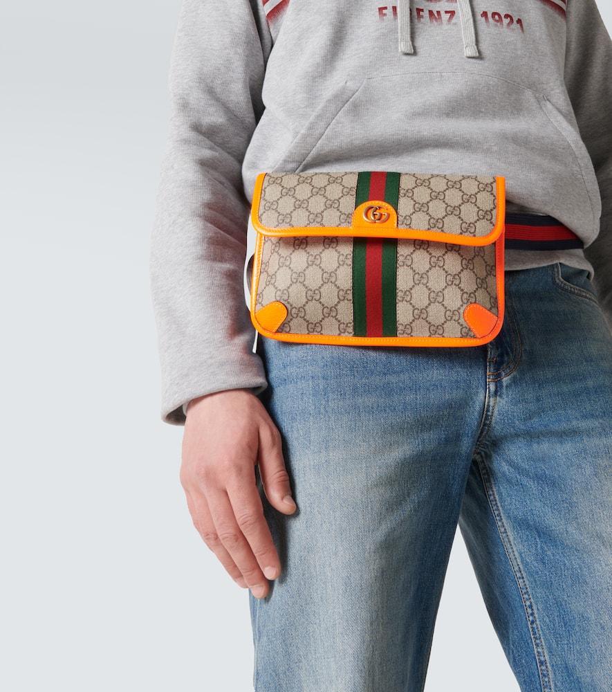 Patch Belt Gucci Belt Bag Yellow And Black Pre Owned Gucci GG