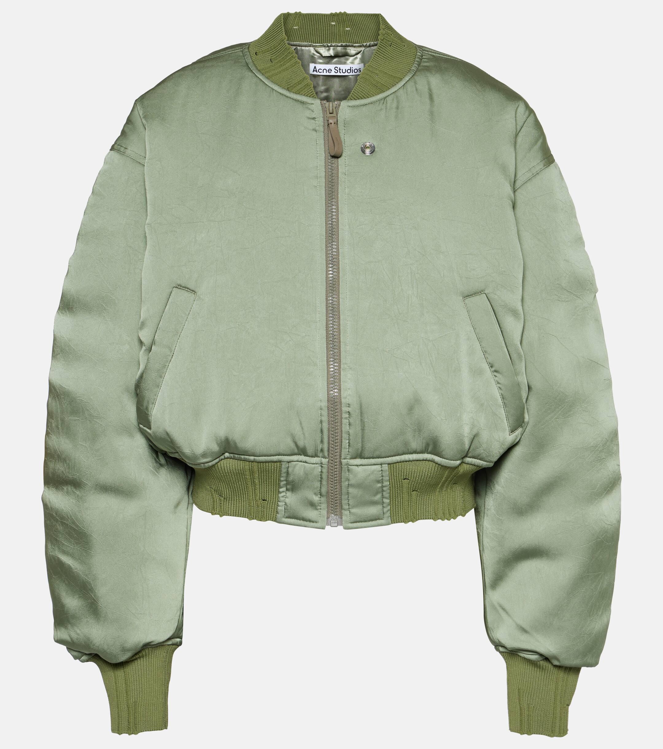 Acne Studios Onber Padded Satin Bomber Jacket in Green Lyst UK