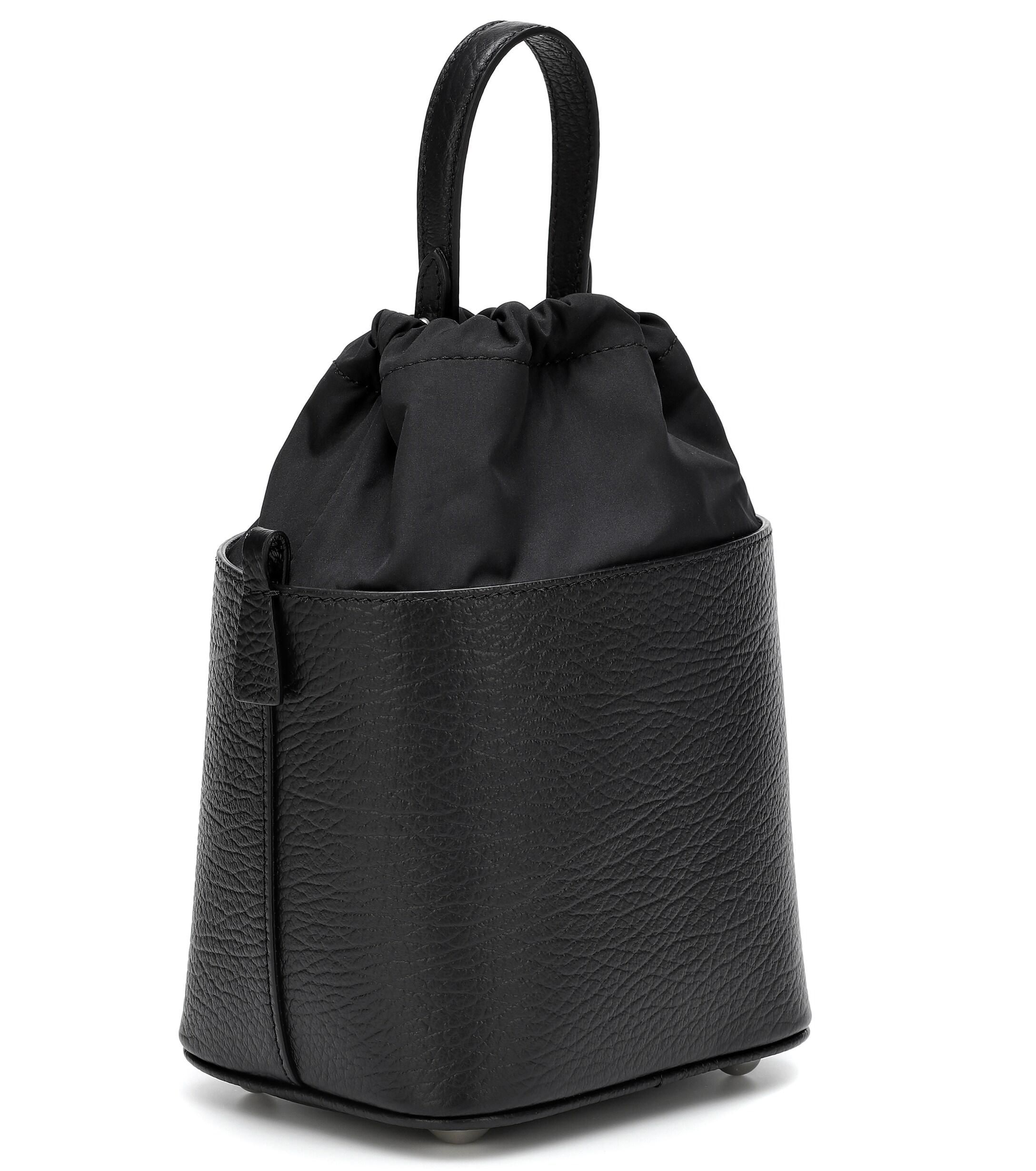 Maison Margiela 5ac Small Leather Bucket Bag in Black - Lyst