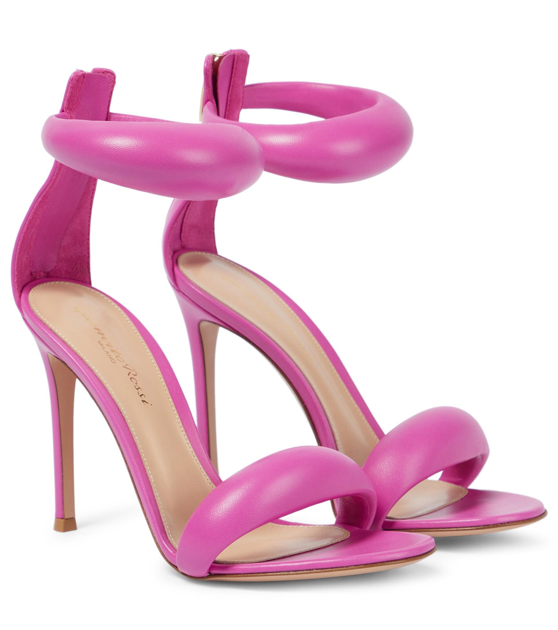 Gianvito Rossi Bijoux 105 Leather Sandals in Pink | Lyst
