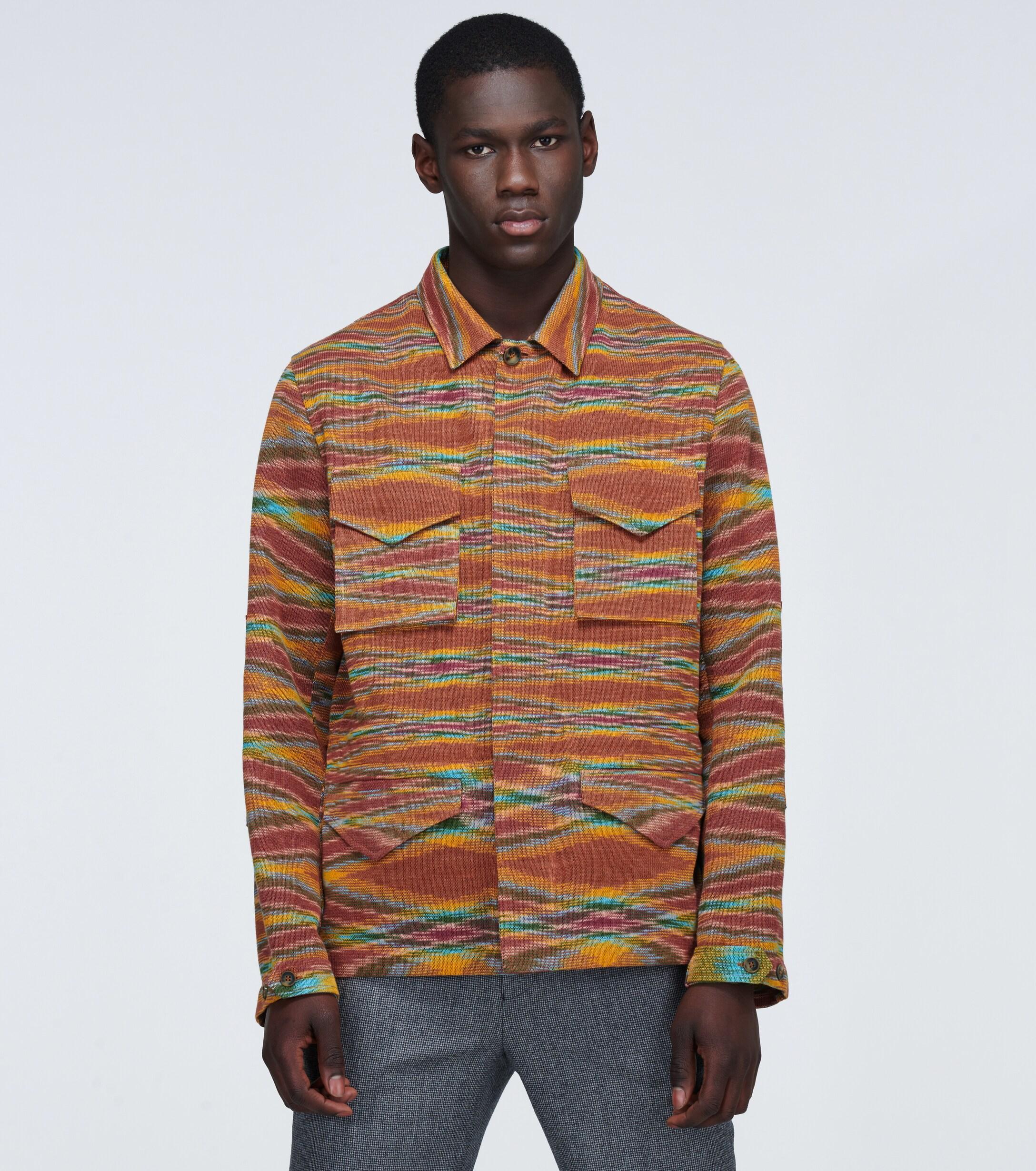 Missoni Linenblend Knitted Overshirt for Men Lyst