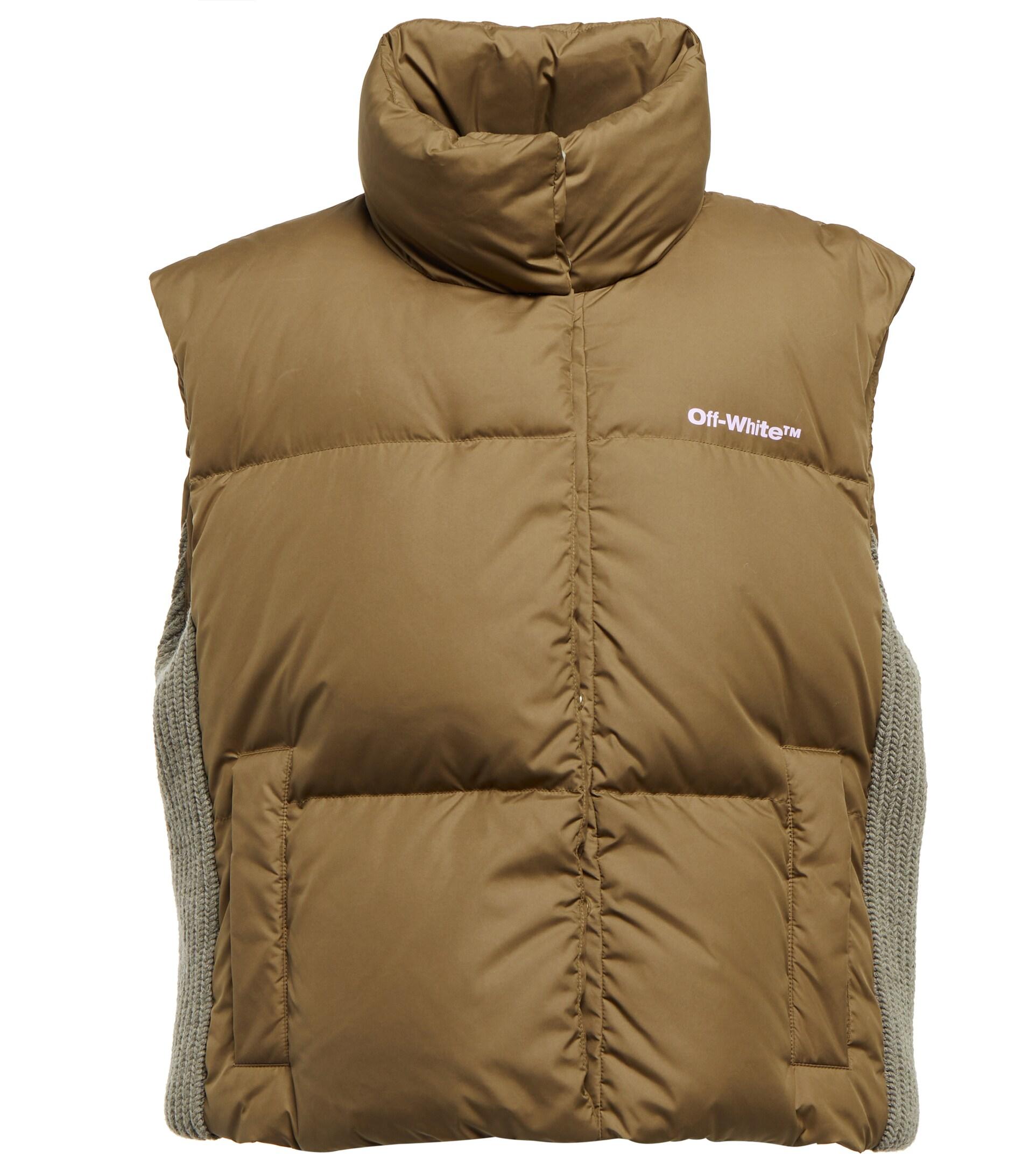Off-White c/o Virgil Abloh Peach Ny Arrows Puffer Vest in Green | Lyst