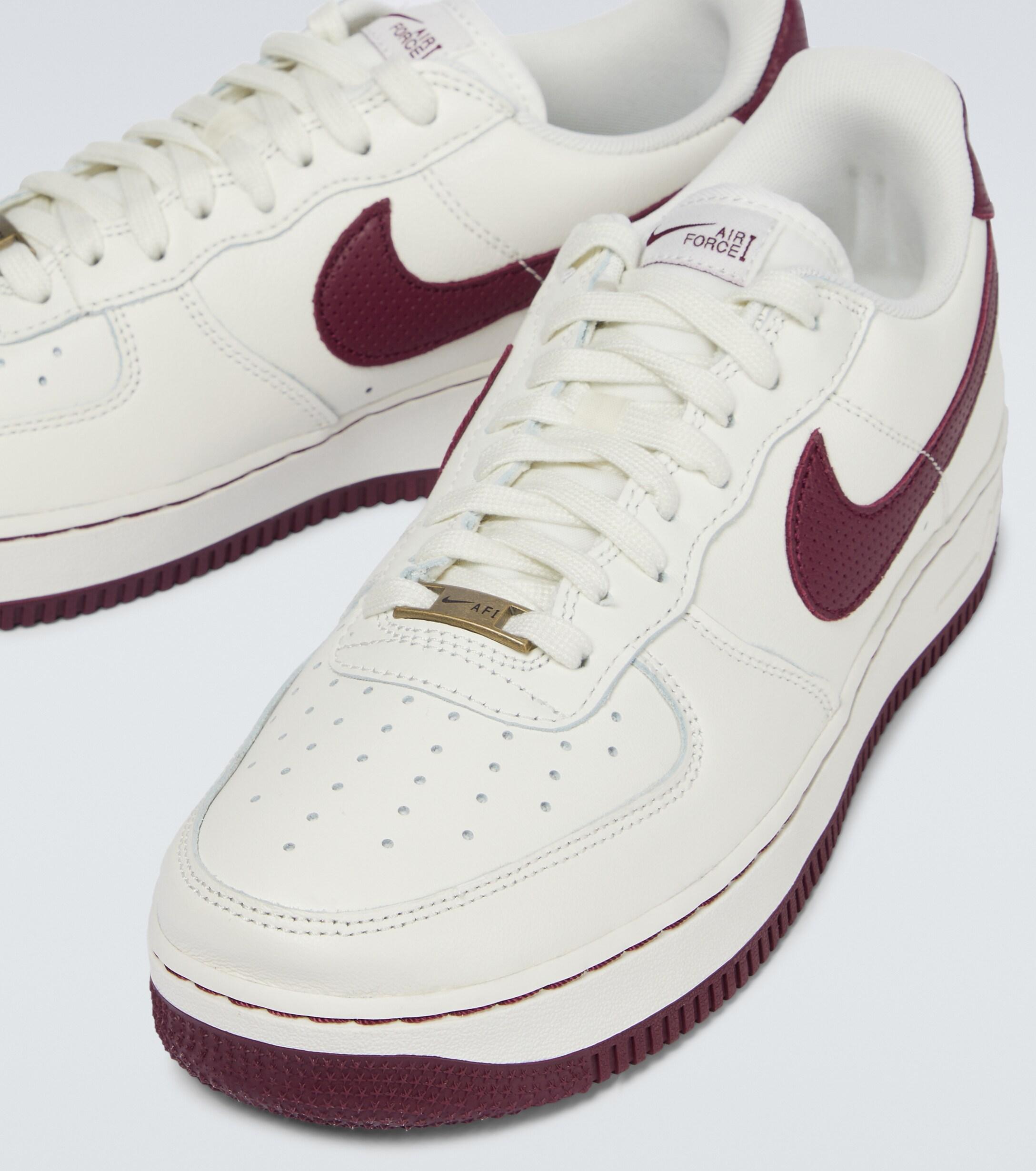 Nike Burgundy Air Force 1 '07 Craft Sneakers in White for Men | Lyst
