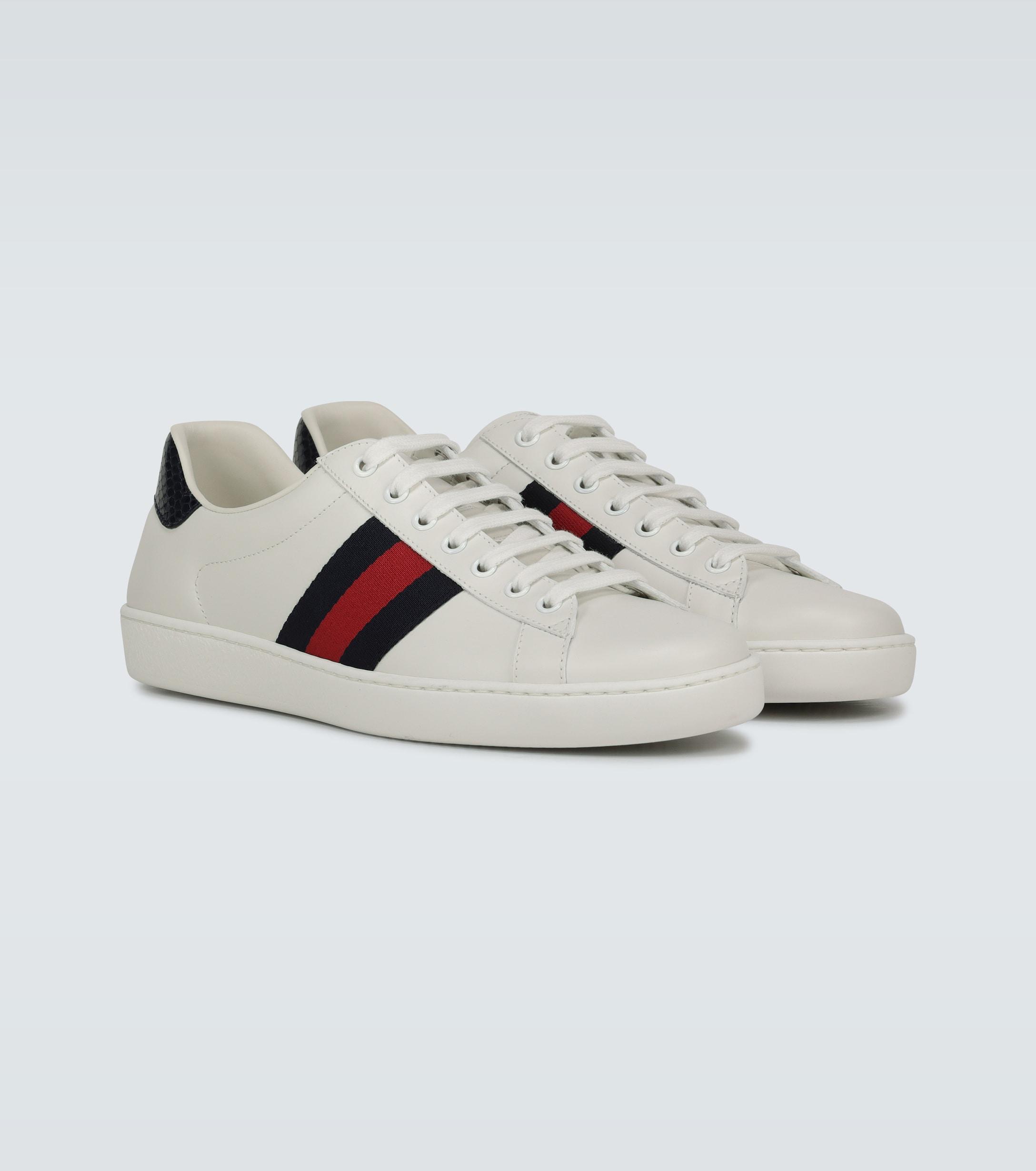 gucci white leather sneakers