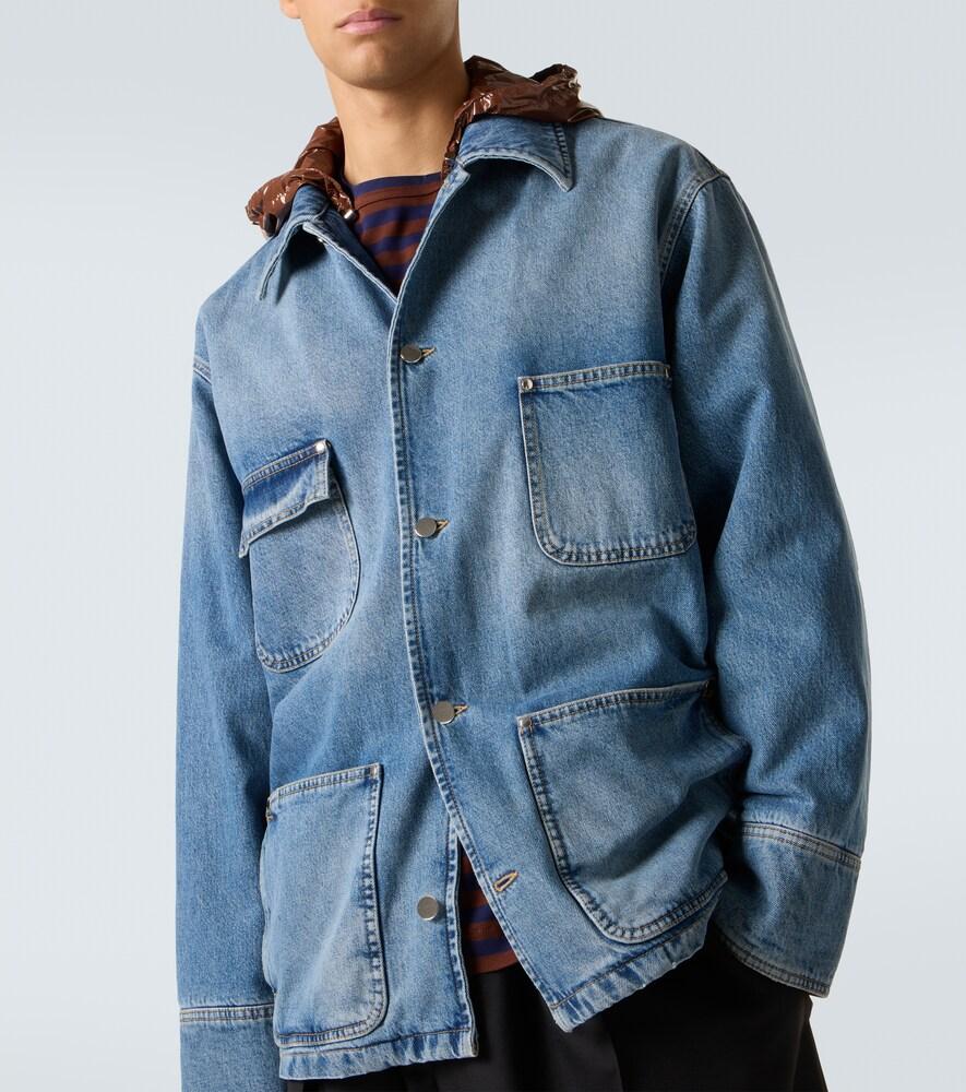 Plan C Denim Field Jacket in Blue for Men | Lyst