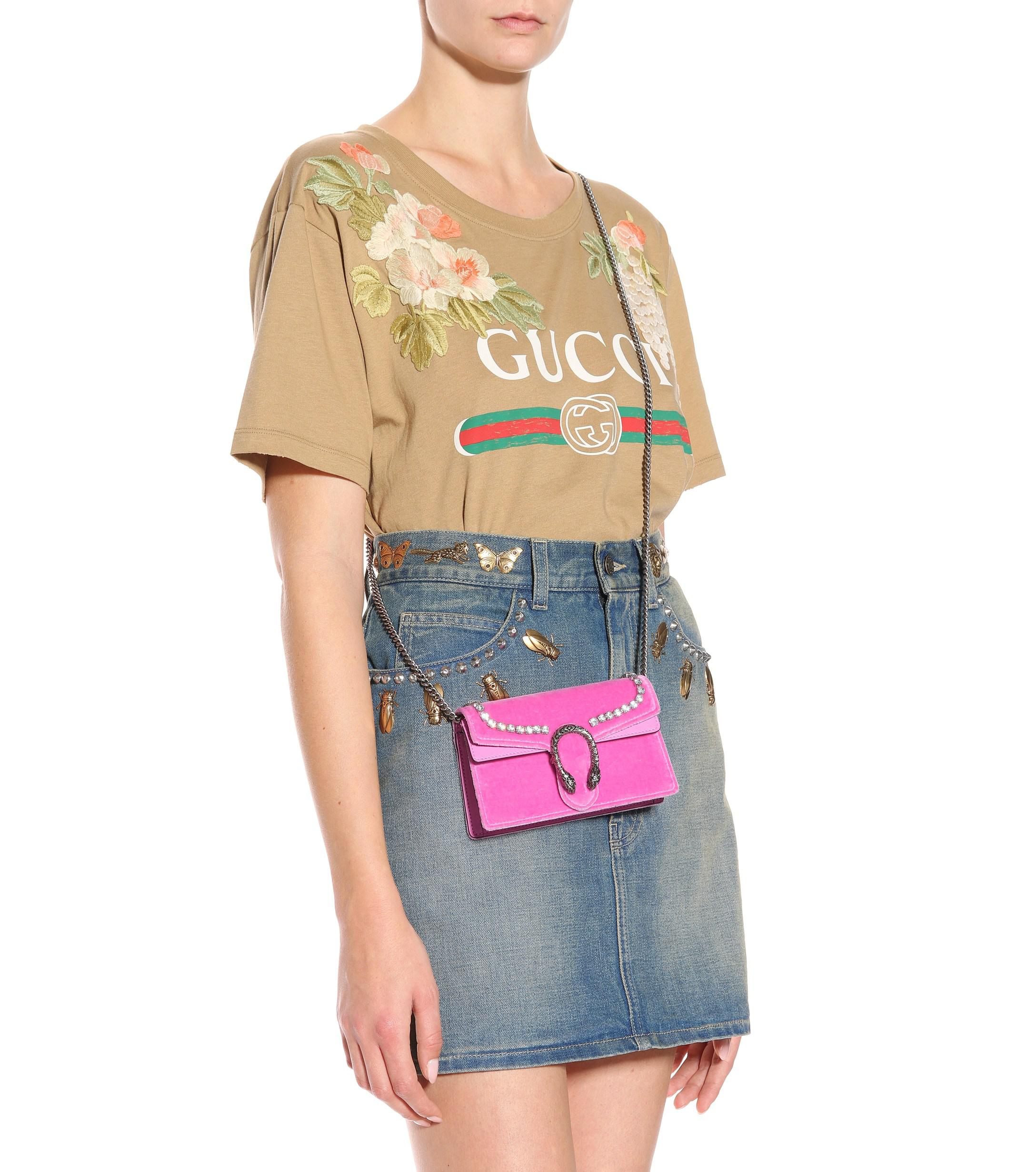 Gucci Dionysus Super Mini Shoulder Bag in Pink | Lyst