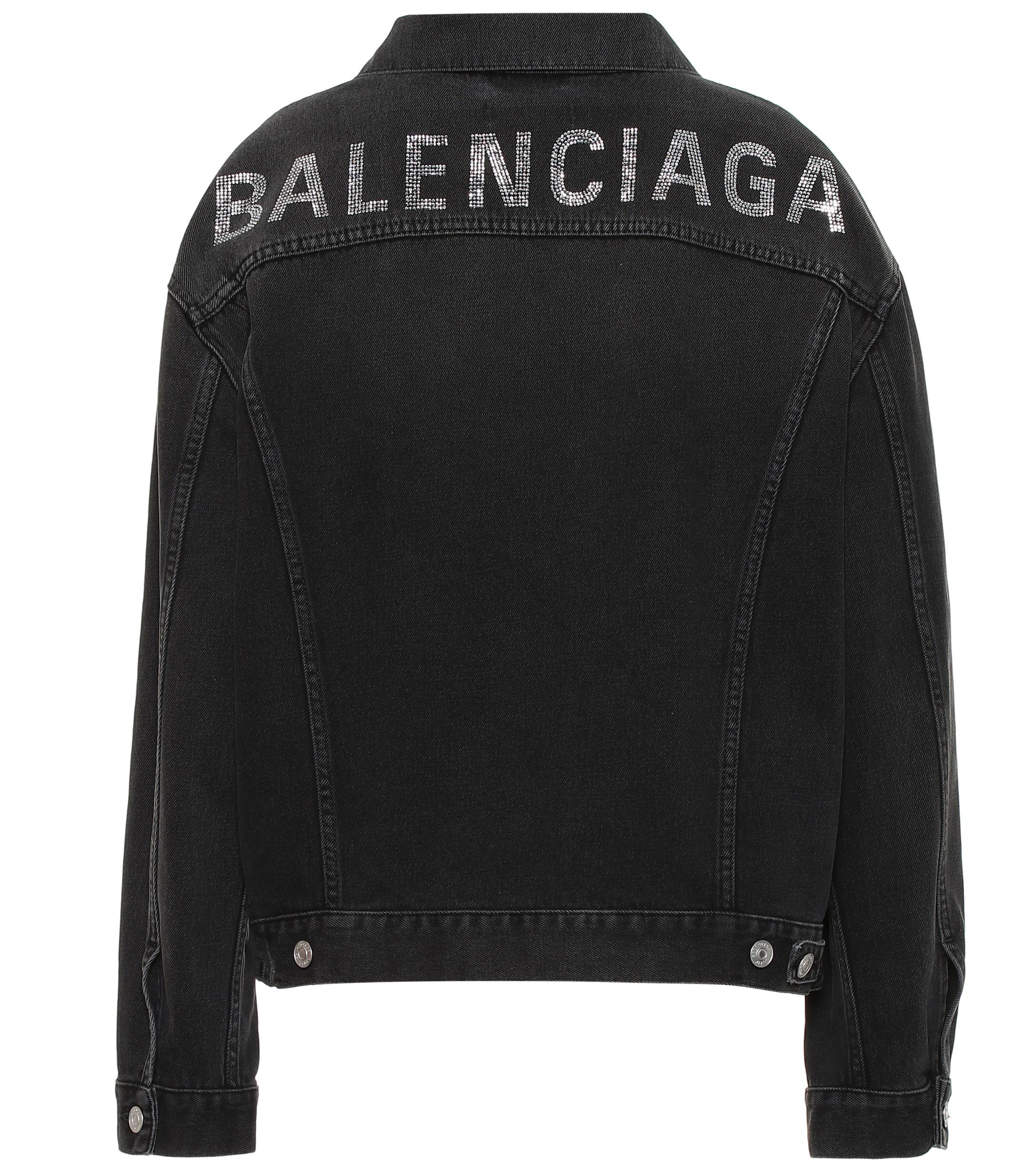 Balenciaga Political Campaign Oversized Denim Jacket Black  SS23 Mens  US