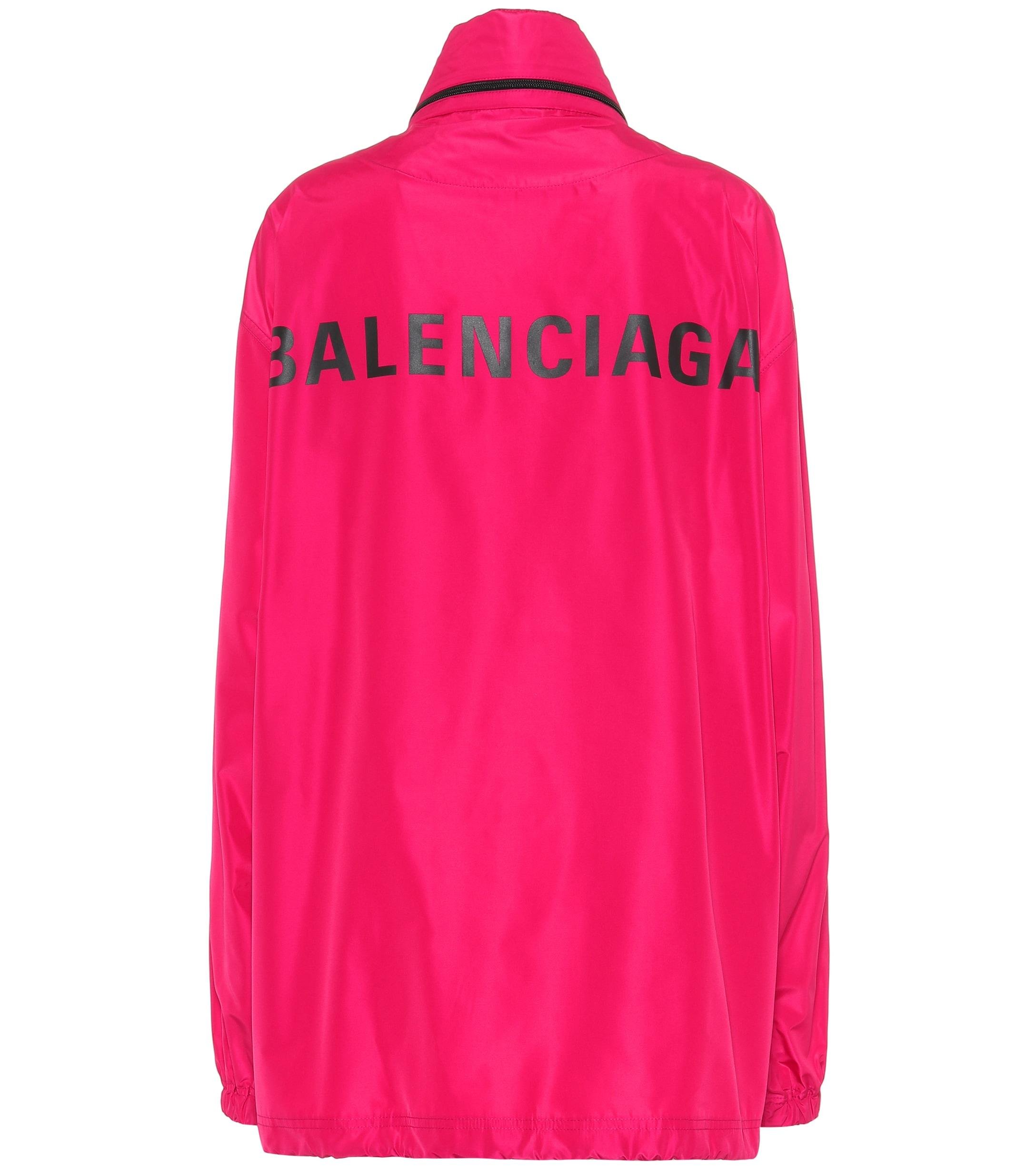 Balenciaga Logo Jacket in Pink - Lyst