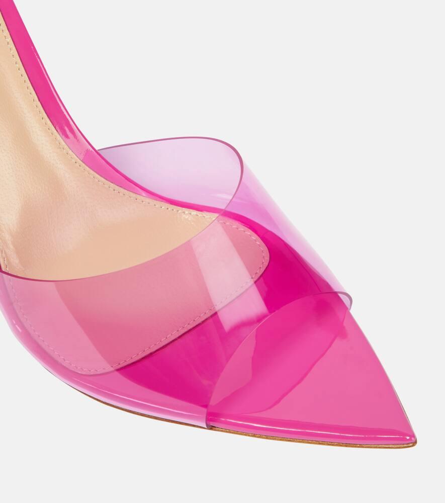 【関税&送料込】Gianvito Rossi Pink Leather Vyna Mules Vyna 70 leather mules in pink - Gianvito Rossi | Mytheresa