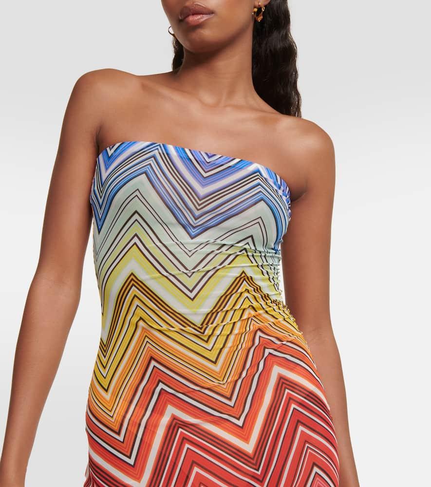 zig zag beach dress Lua Zigzag Pattern Crochet Open Back Maxi Dress main image 0