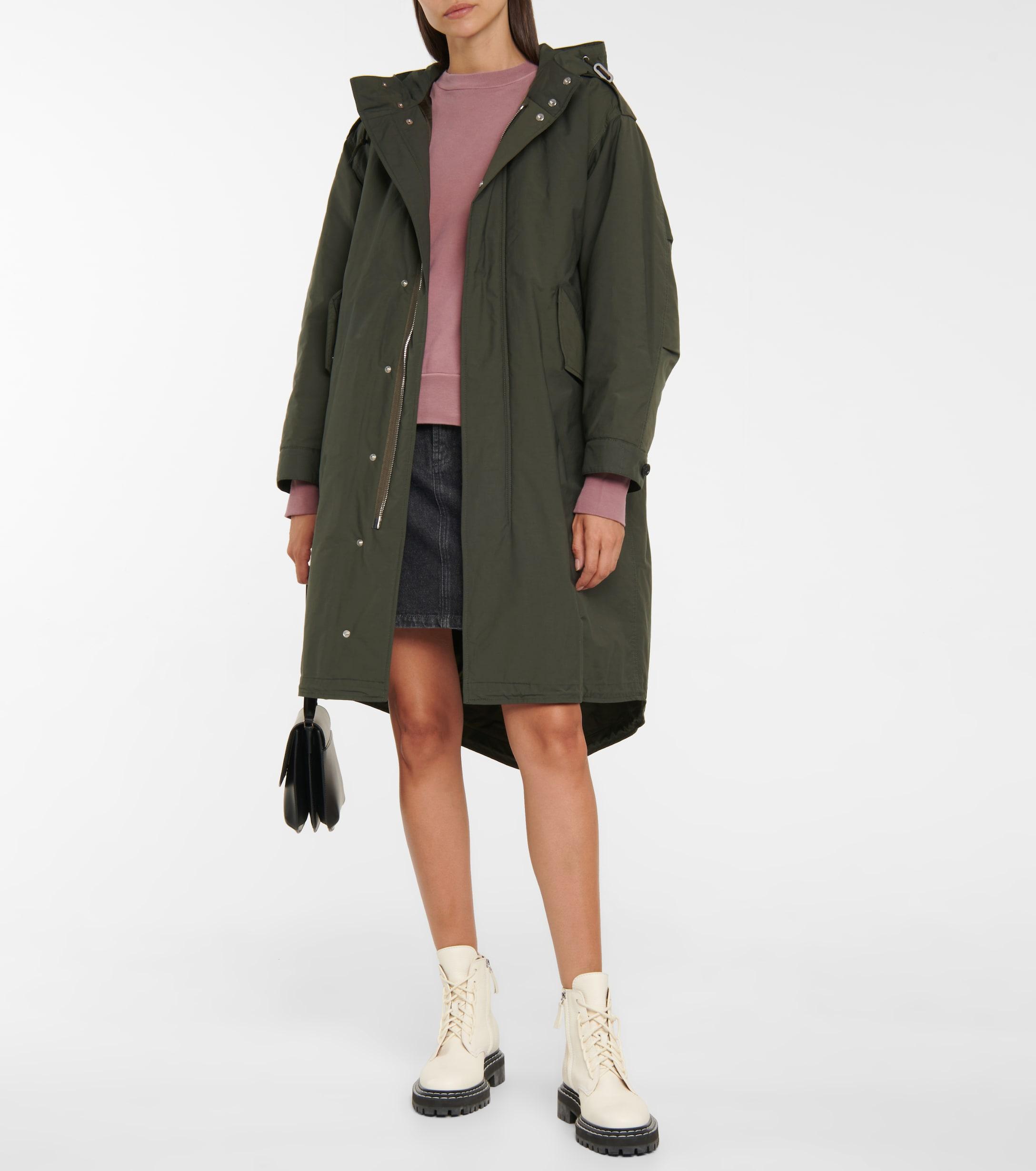 A.P.C. Gertrude Parka Coat in Green | Lyst