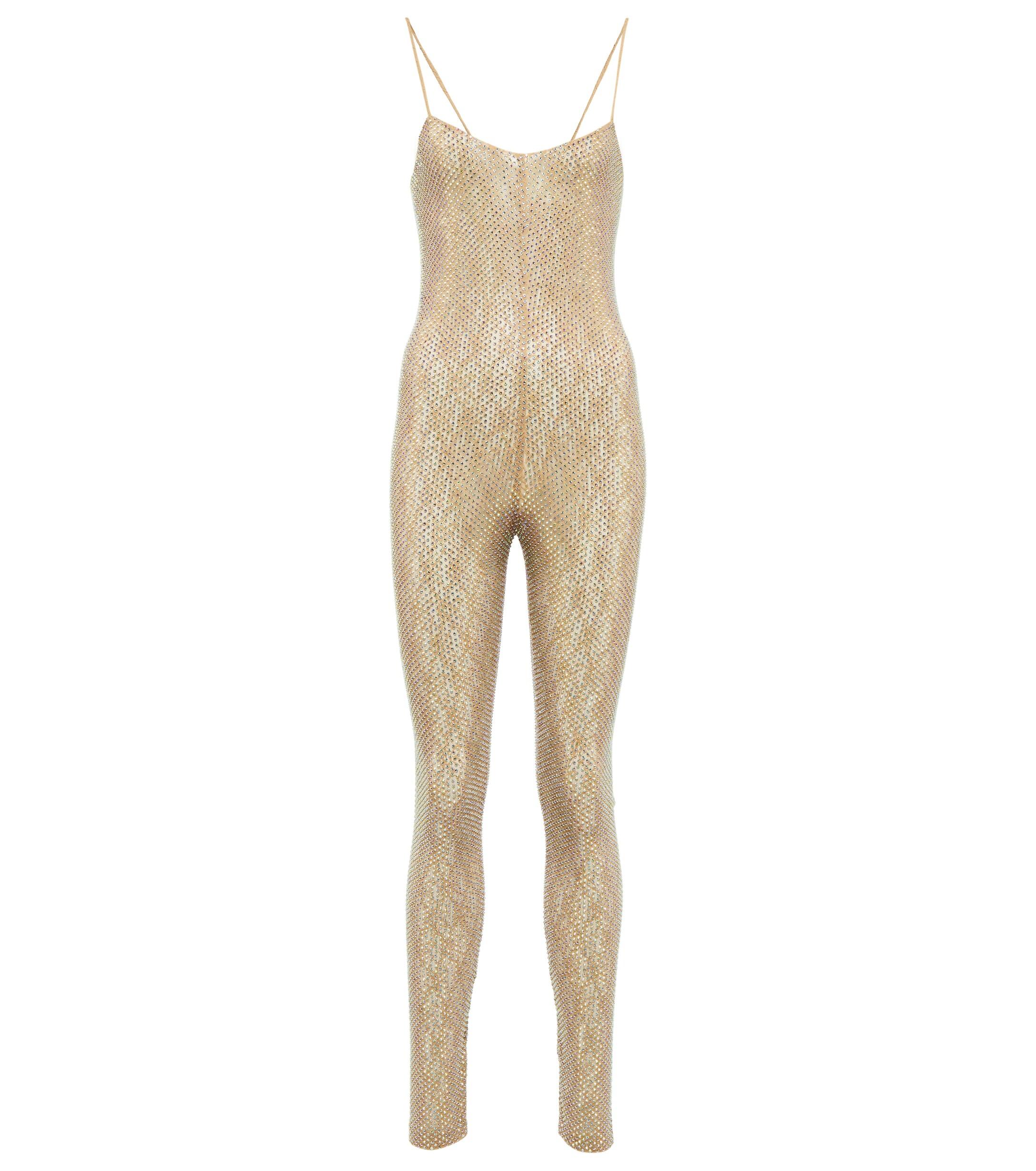 Womens Clothing Jumpsuits and rompers Full-length jumpsuits and rompers Natural Stella McCartney Satin Jumpsuit in Beige 