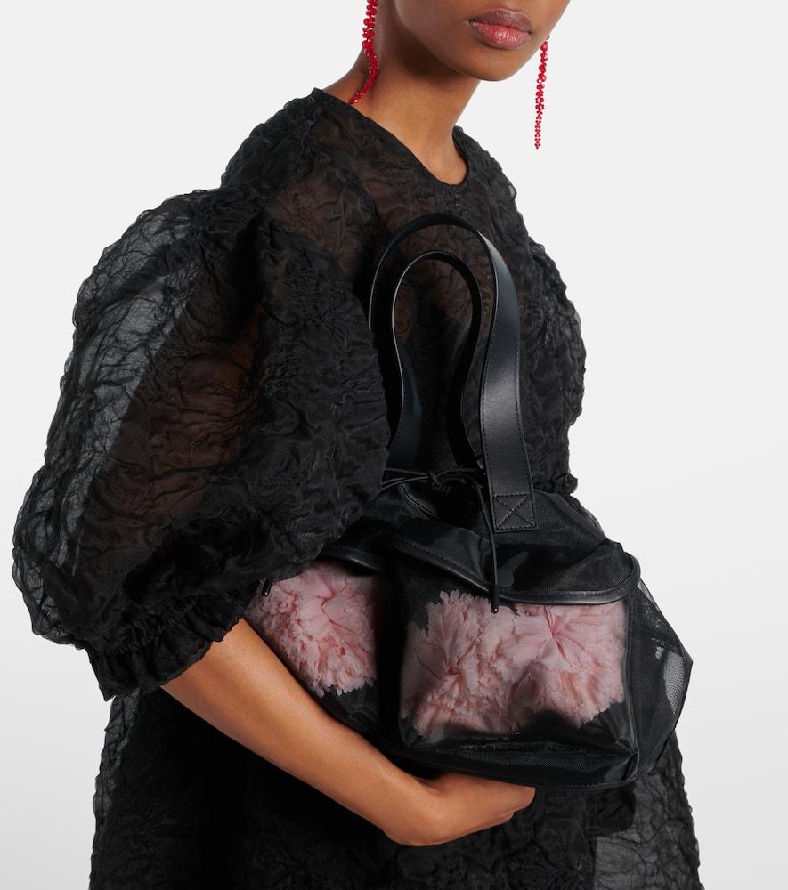 Simone Rocha Carnation Pocket Leather-Trimmed Tote Bag in