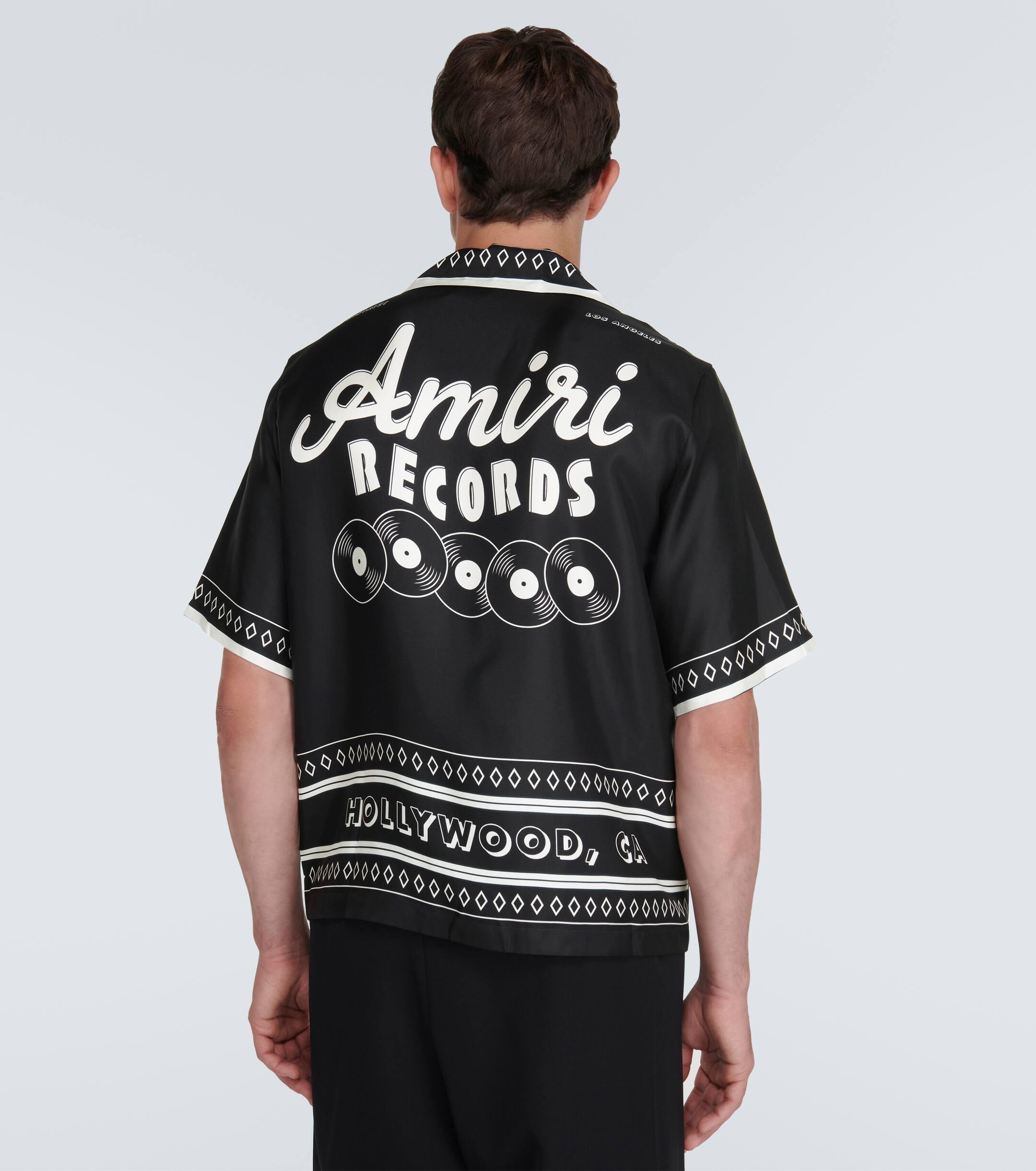 Amiri Records Silk Vacation Shirt in Black for Men | Lyst Canada