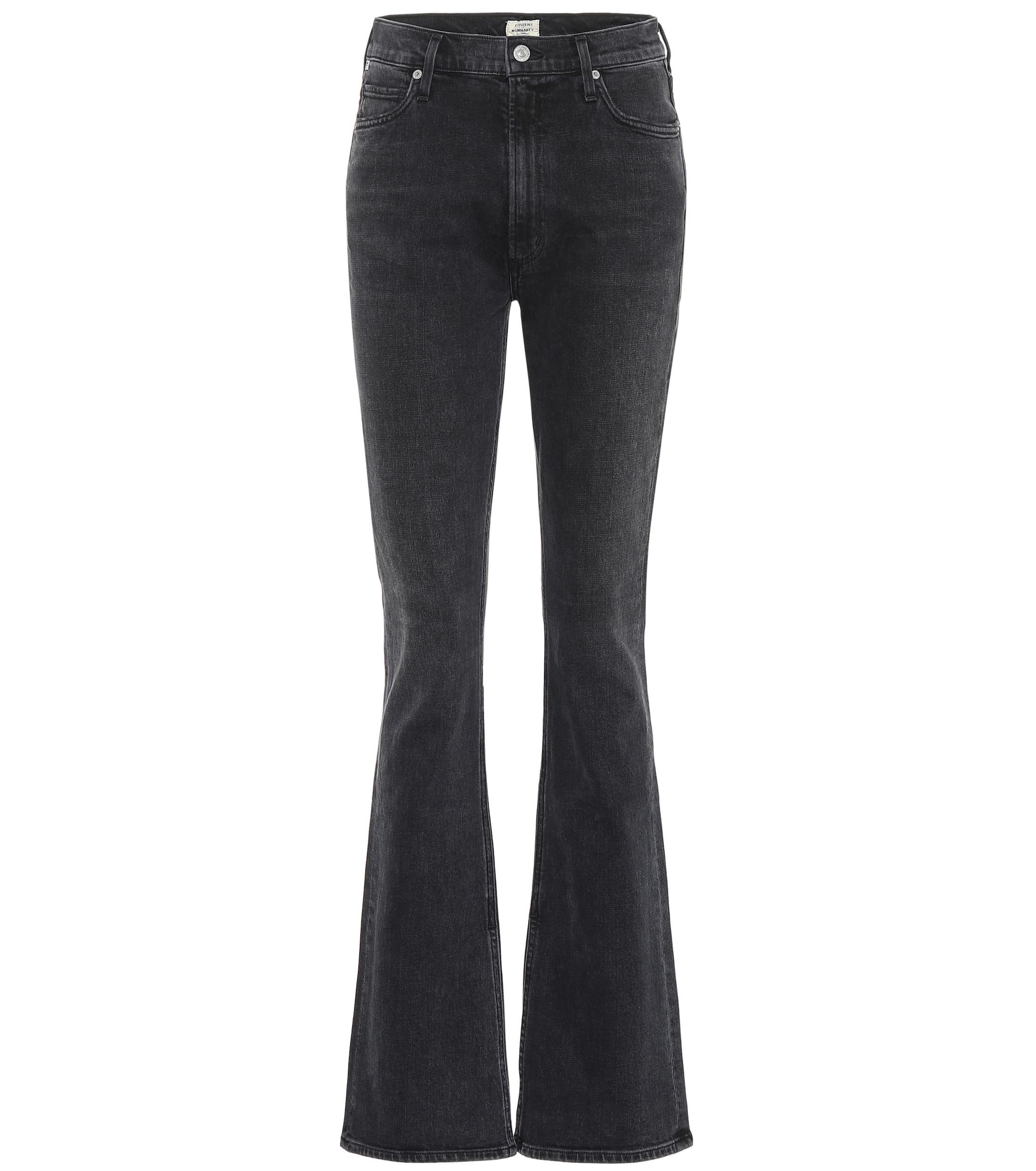 women's black high rise bootcut jeans