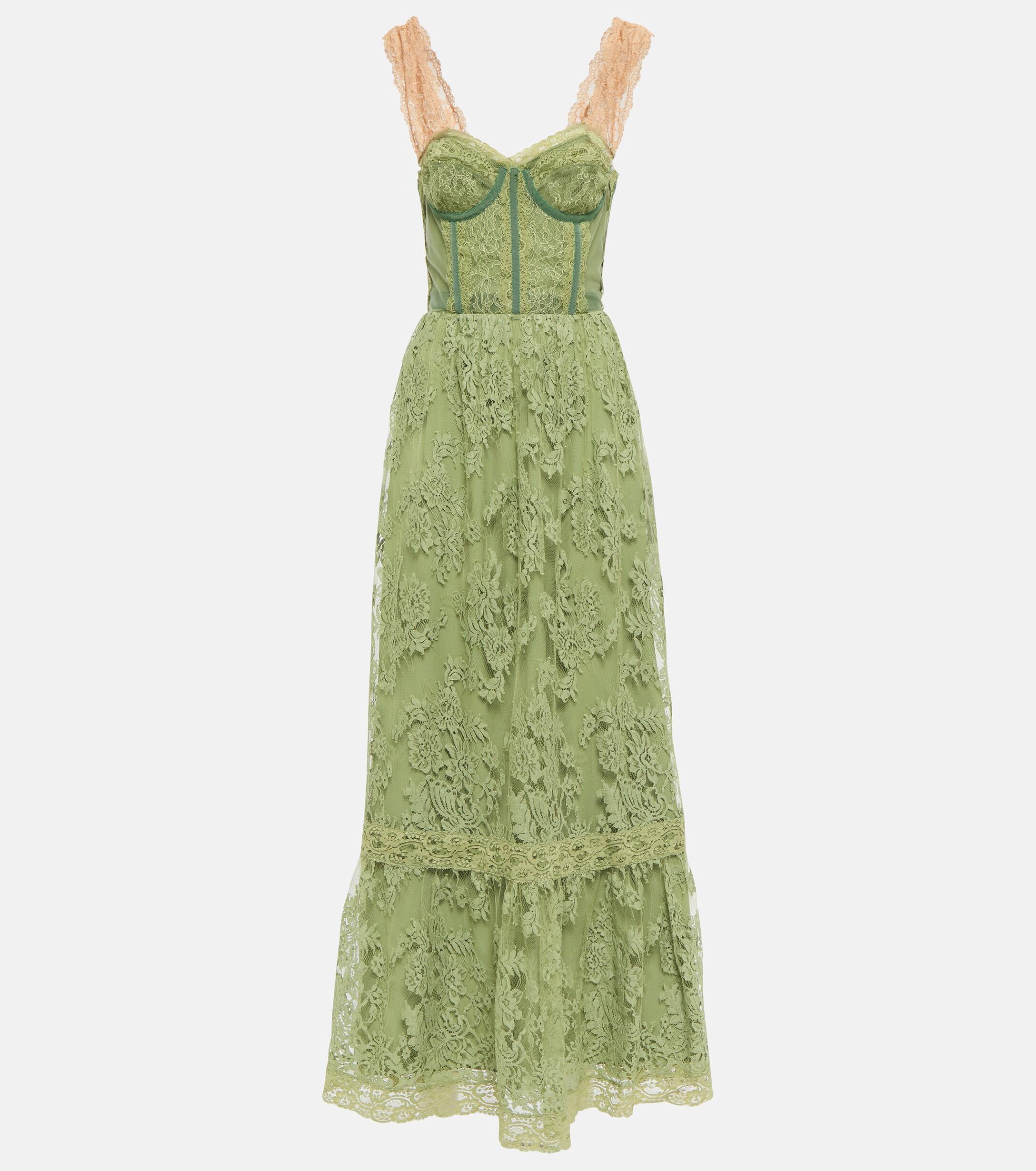 gucci floral lace dress Gucci Belted Floral-Lace Mini Dress main image 0