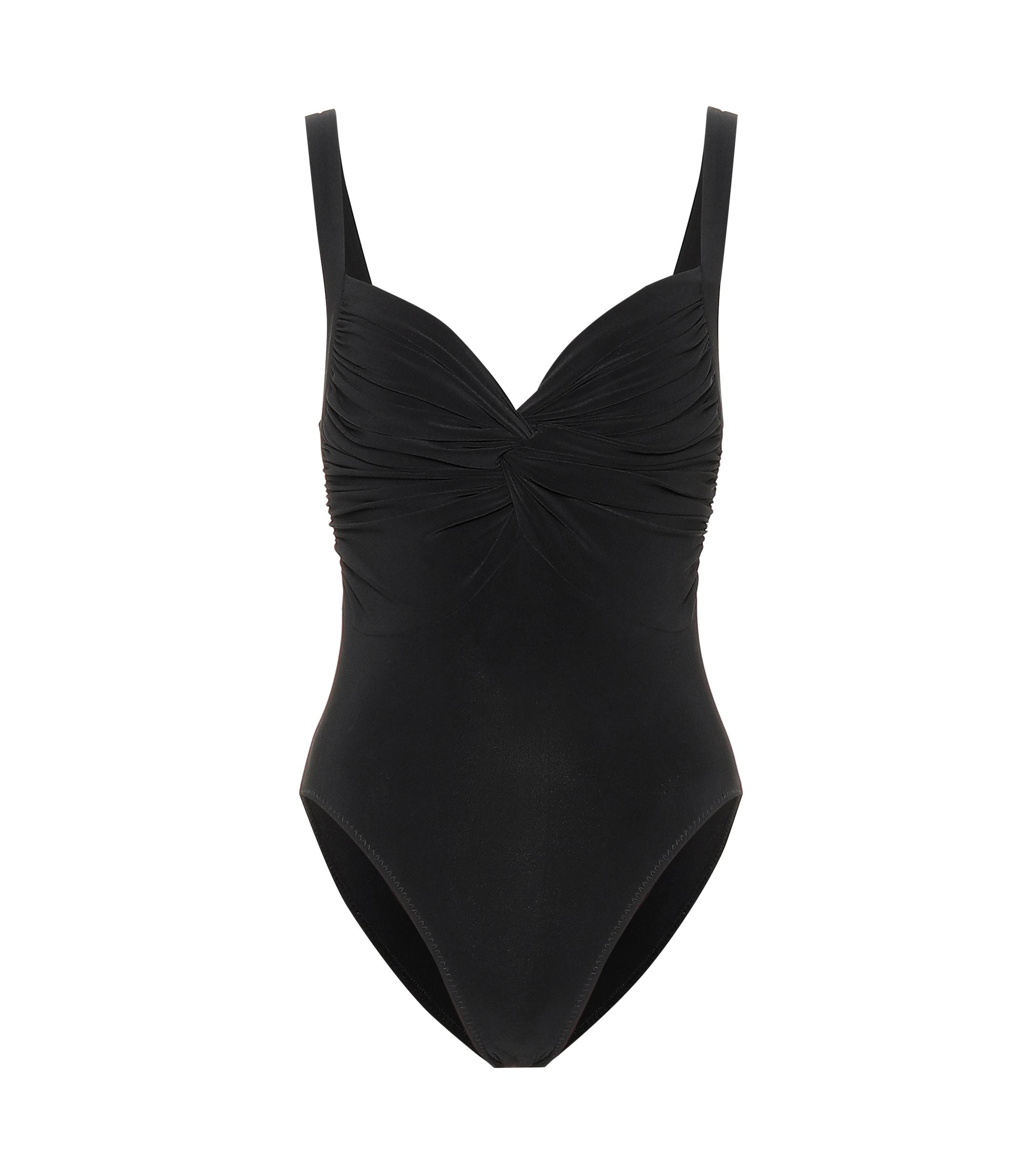 Norma Kamali Twist Mio One-piece Swimsuit in Black - Lyst