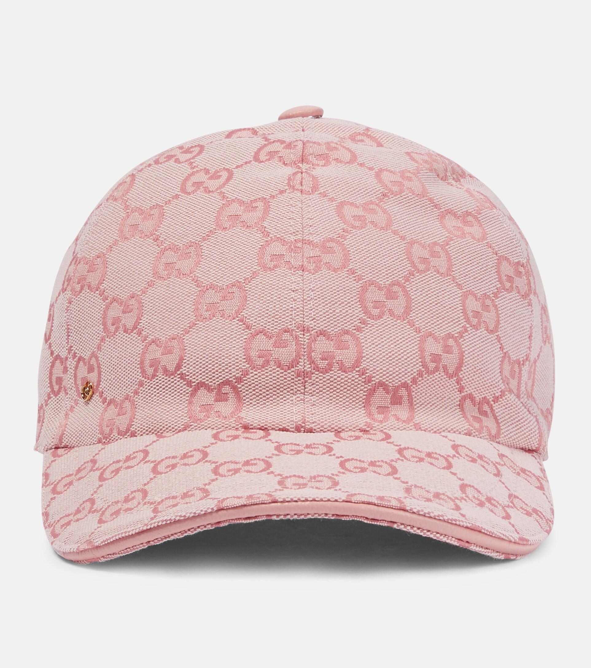 Gucci GG Supreme Canvas Baseball Cap in Pink | Lyst