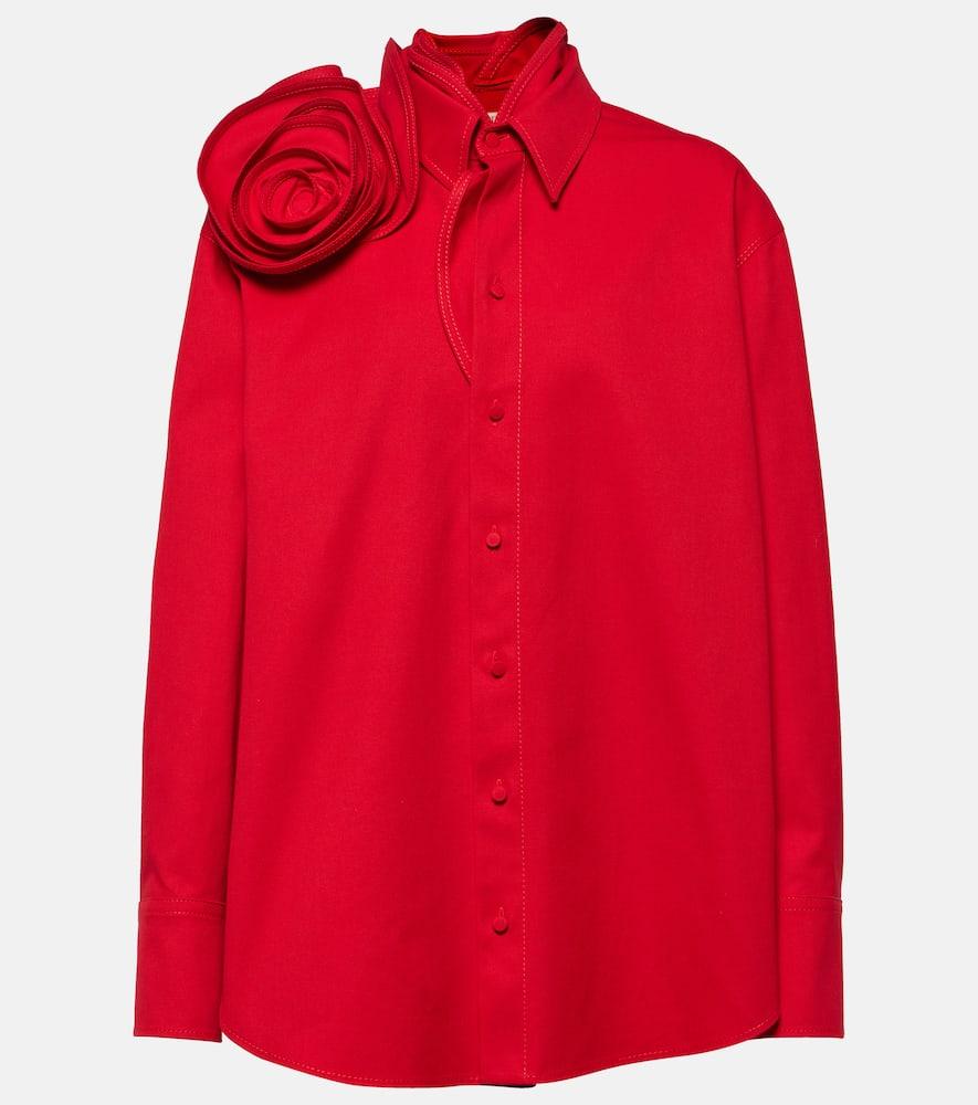 RED Valentino bird-print silk shirt - White