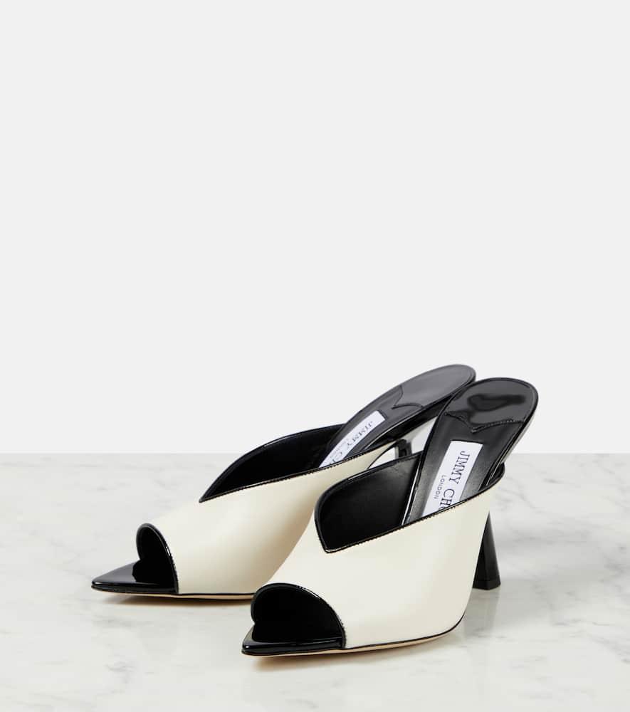 70%オフセールJIMMY CHOO MARYANNE100 MULE MARYANNE MULE 100 | Peacock Lycra Pointed-Toe Mules | Autumn