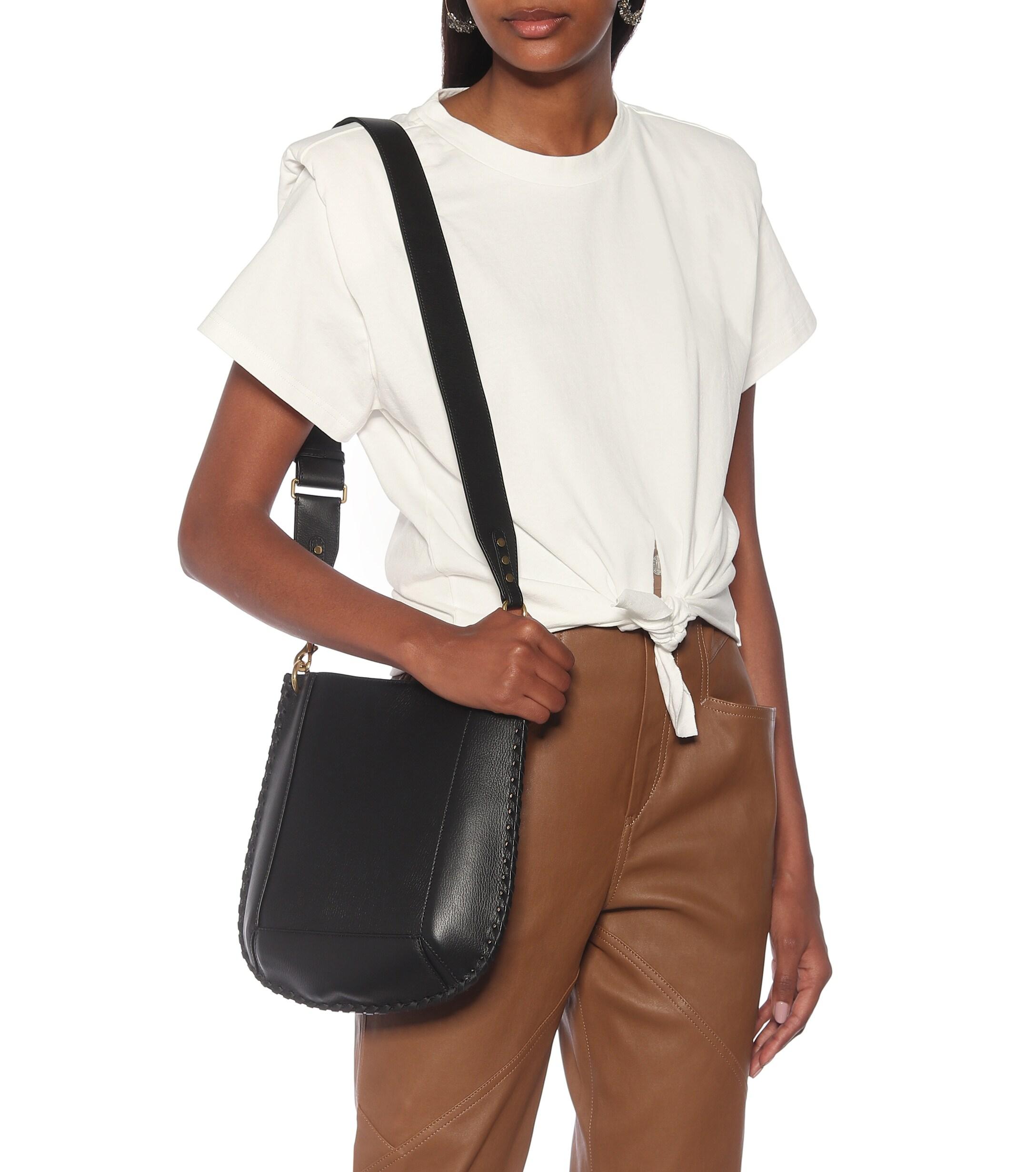 Isabel Marant Oskan Leather Crossbody Bag in Black Lyst
