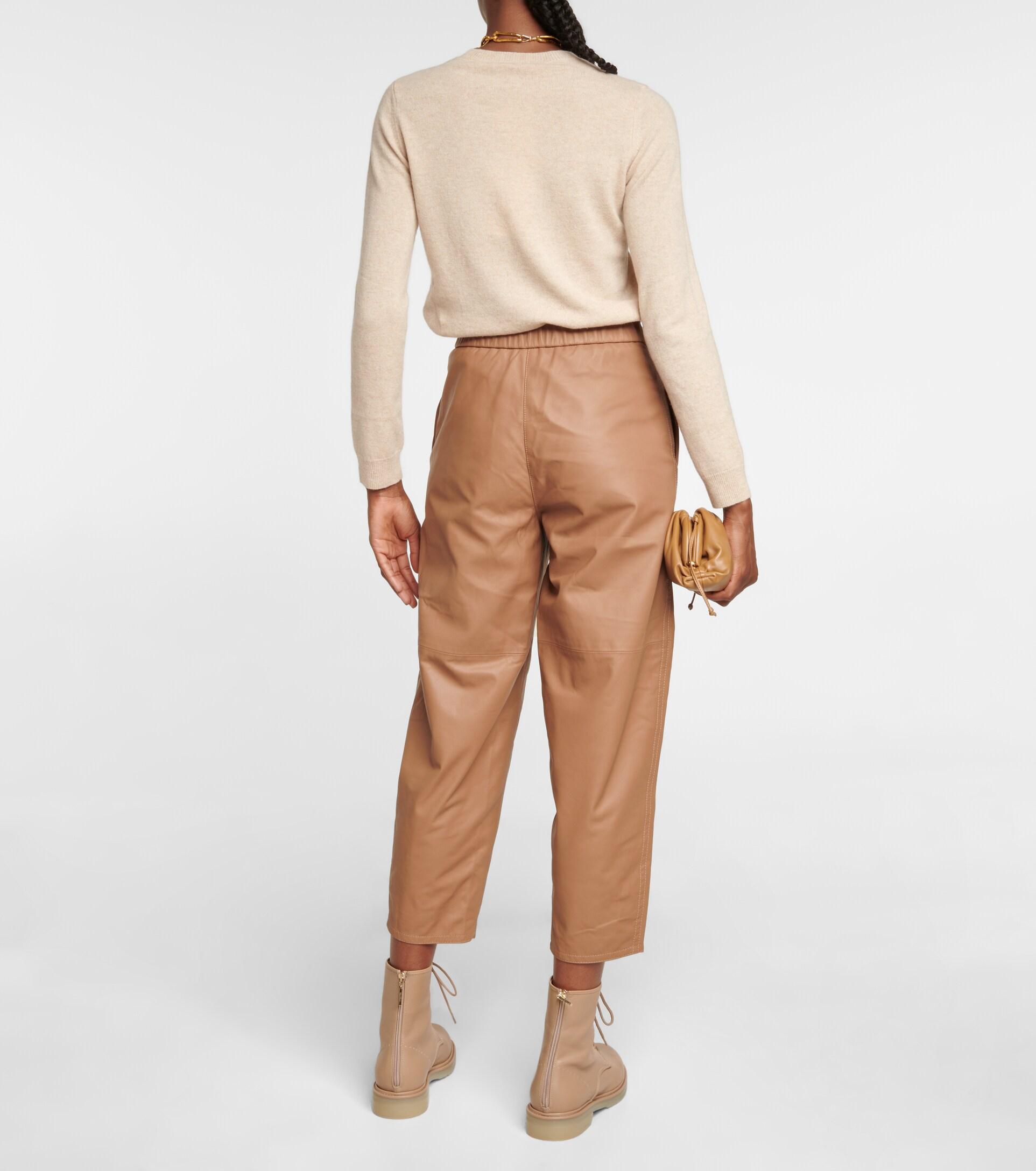 Max Mara Revere Leather Balloon Pants 