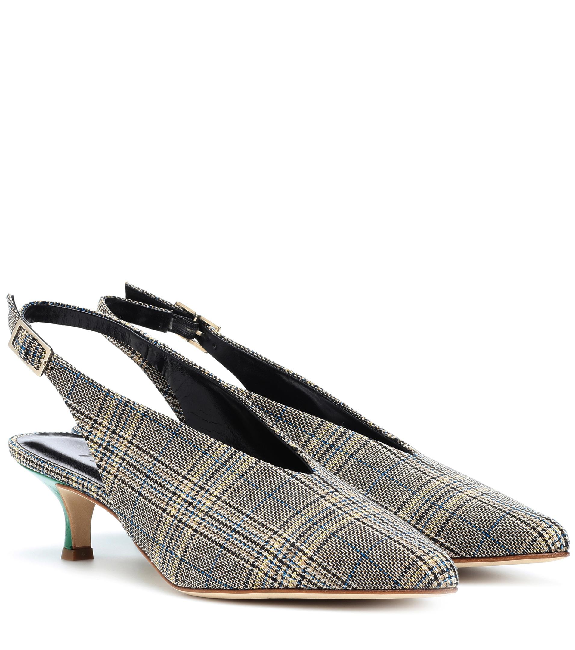 tartan plaid kitten heels