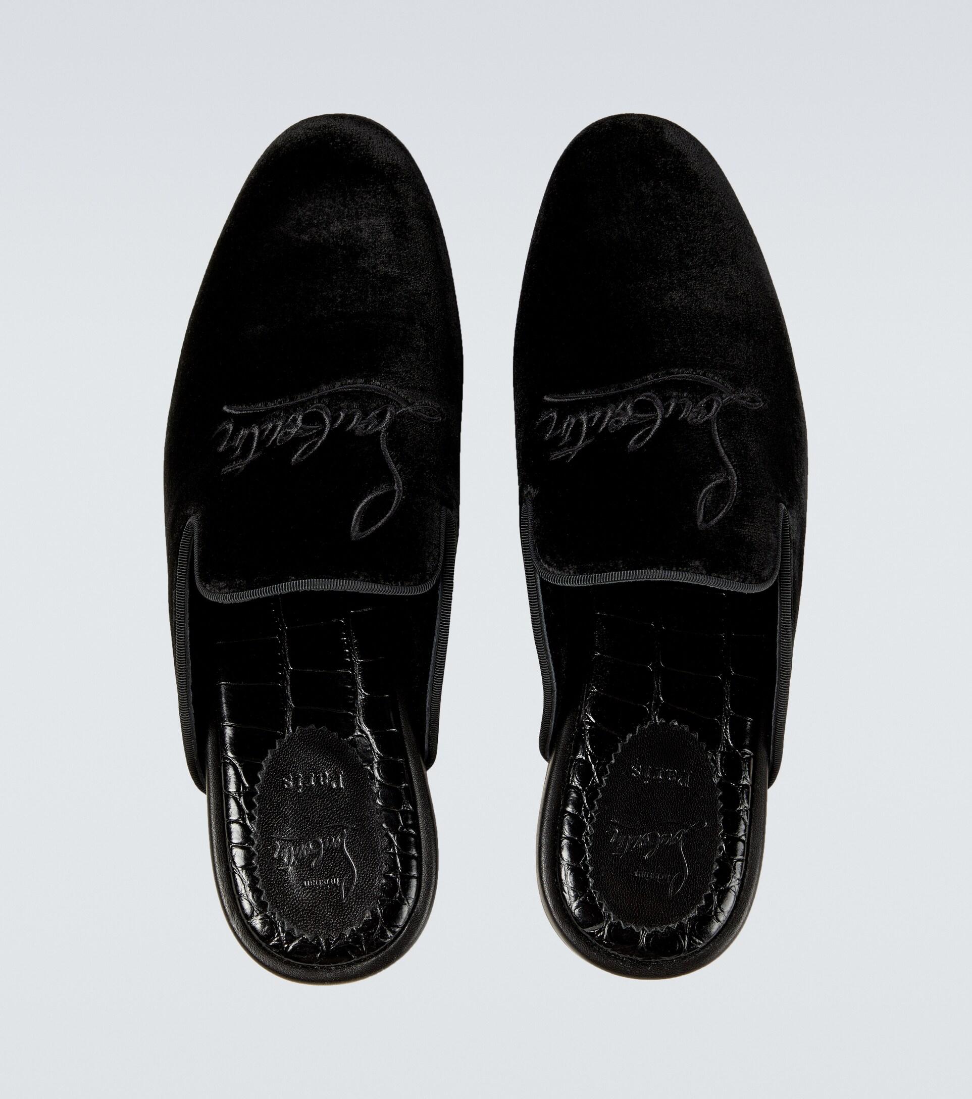 Christian Louboutin Navy Coolito Mules in Black for Men