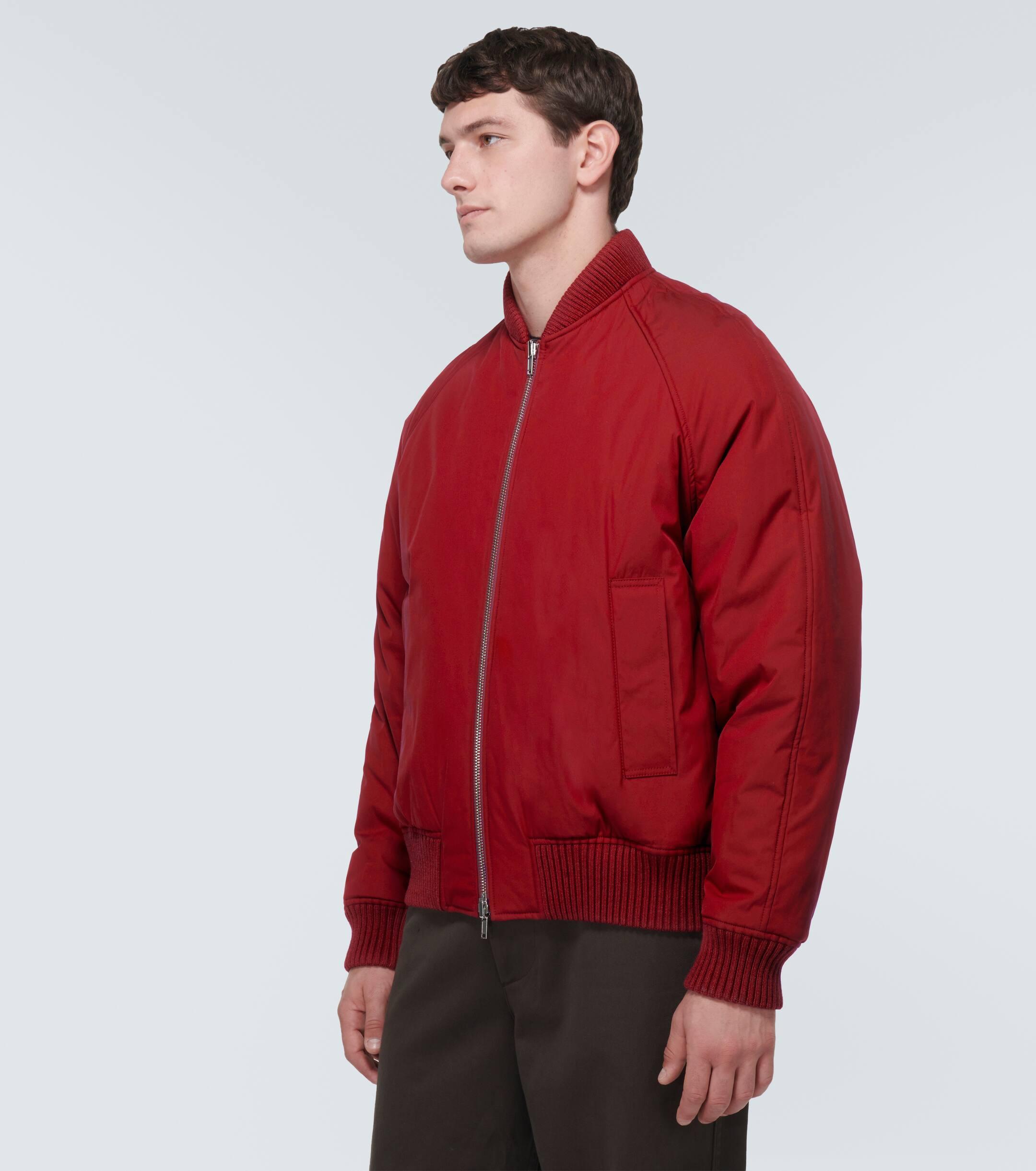 Burberry Check Reversible Bomber Jacket in Red for Men Lyst Canada