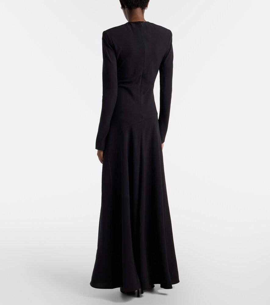black long one sleeve dress Black Sequin One Shoulder Slit Tulle Crafted Prom Dress main image 1