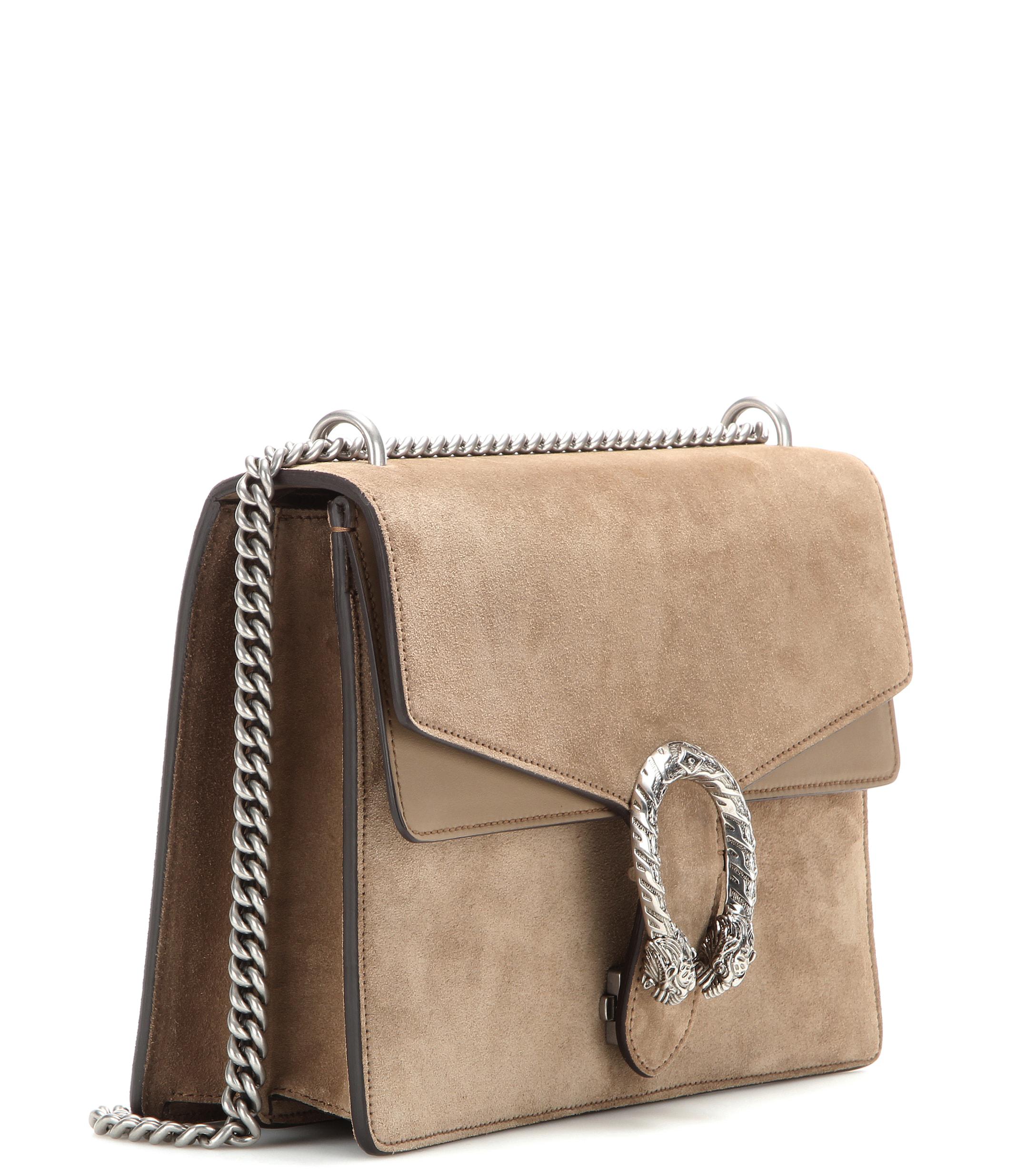 Gucci Dionysus Medium Suede Shoulder Bag in Brown - Lyst
