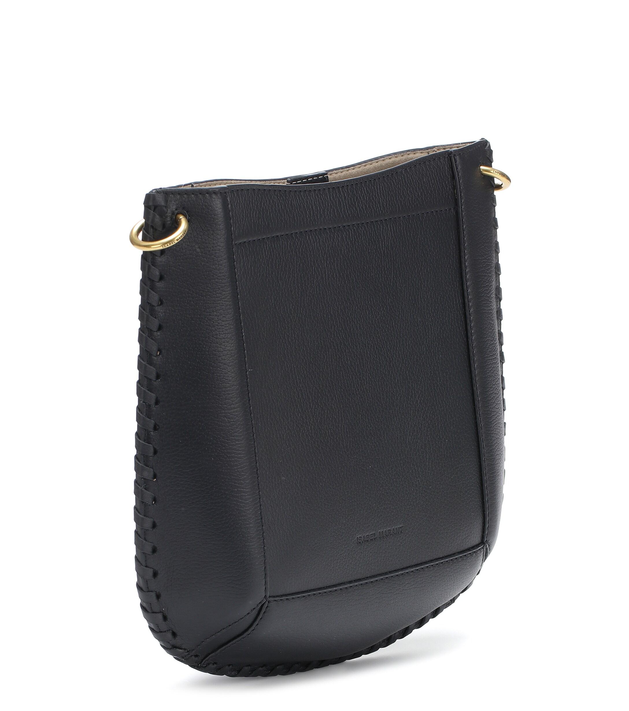 Isabel Marant Oskan Leather Crossbody Bag in Black Lyst