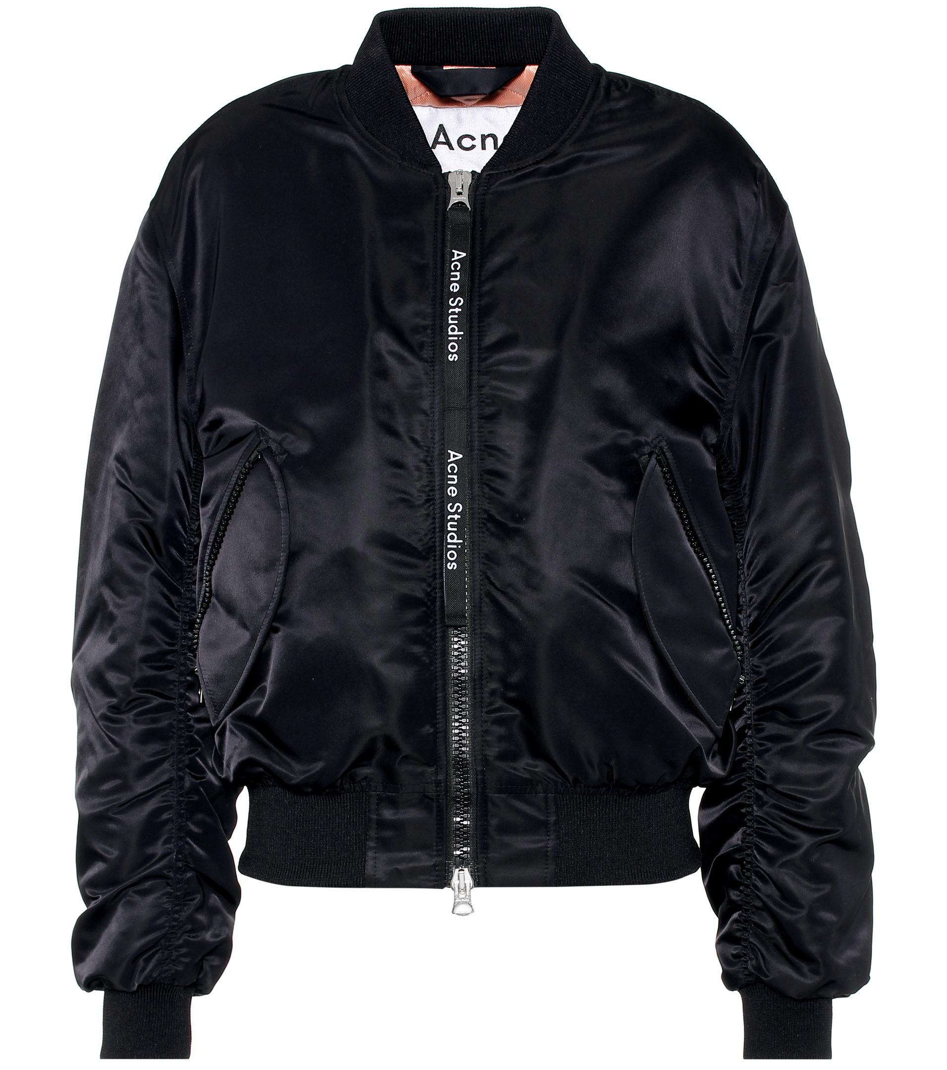 Lyst - Acne Clea Bomber Jacket in Black